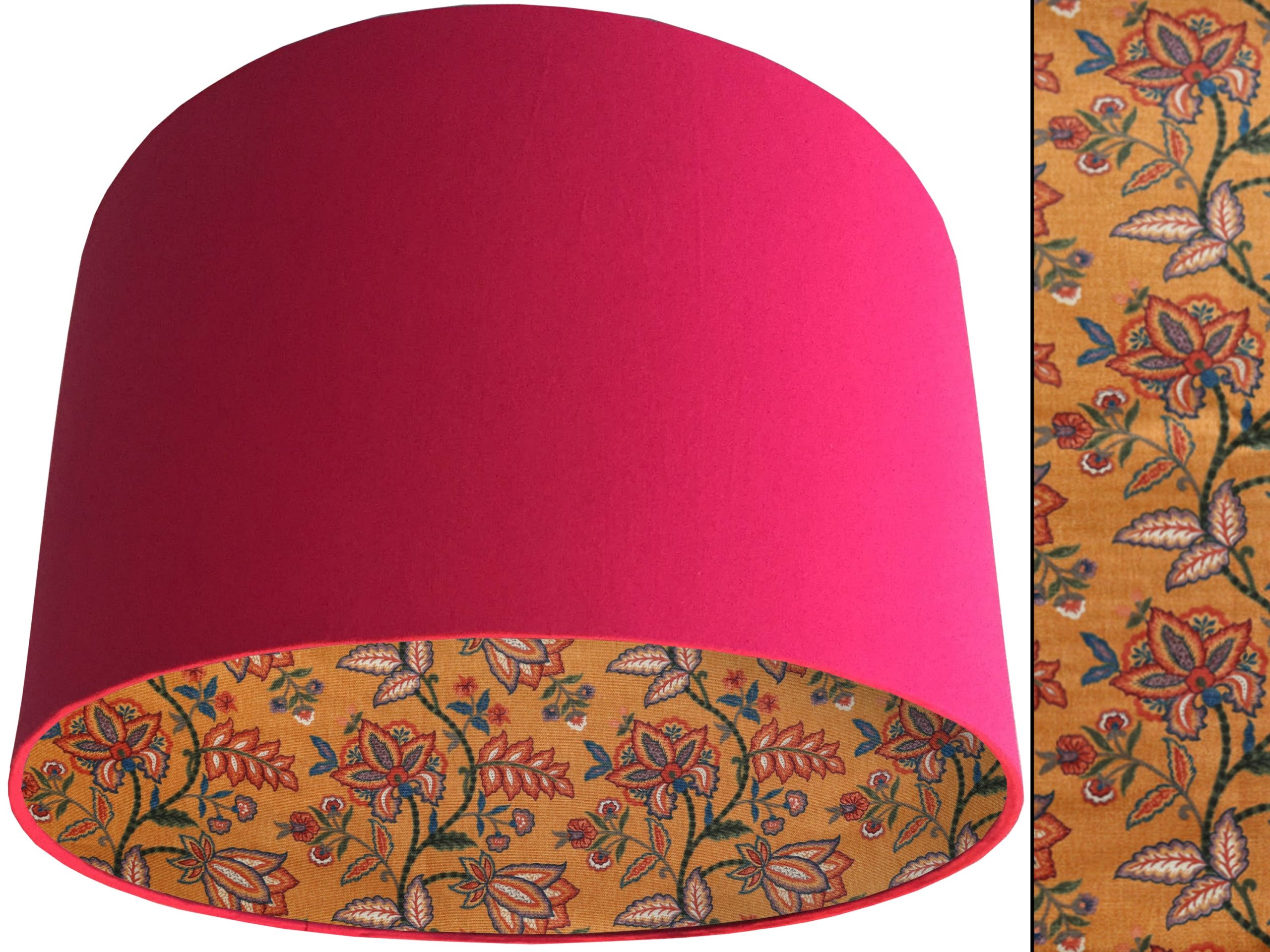 Oriental Orange Lampshade Pink, Bold Modern Interior