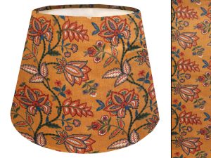 Orange Botanical Empire Lampshade, Oriental Home Décor