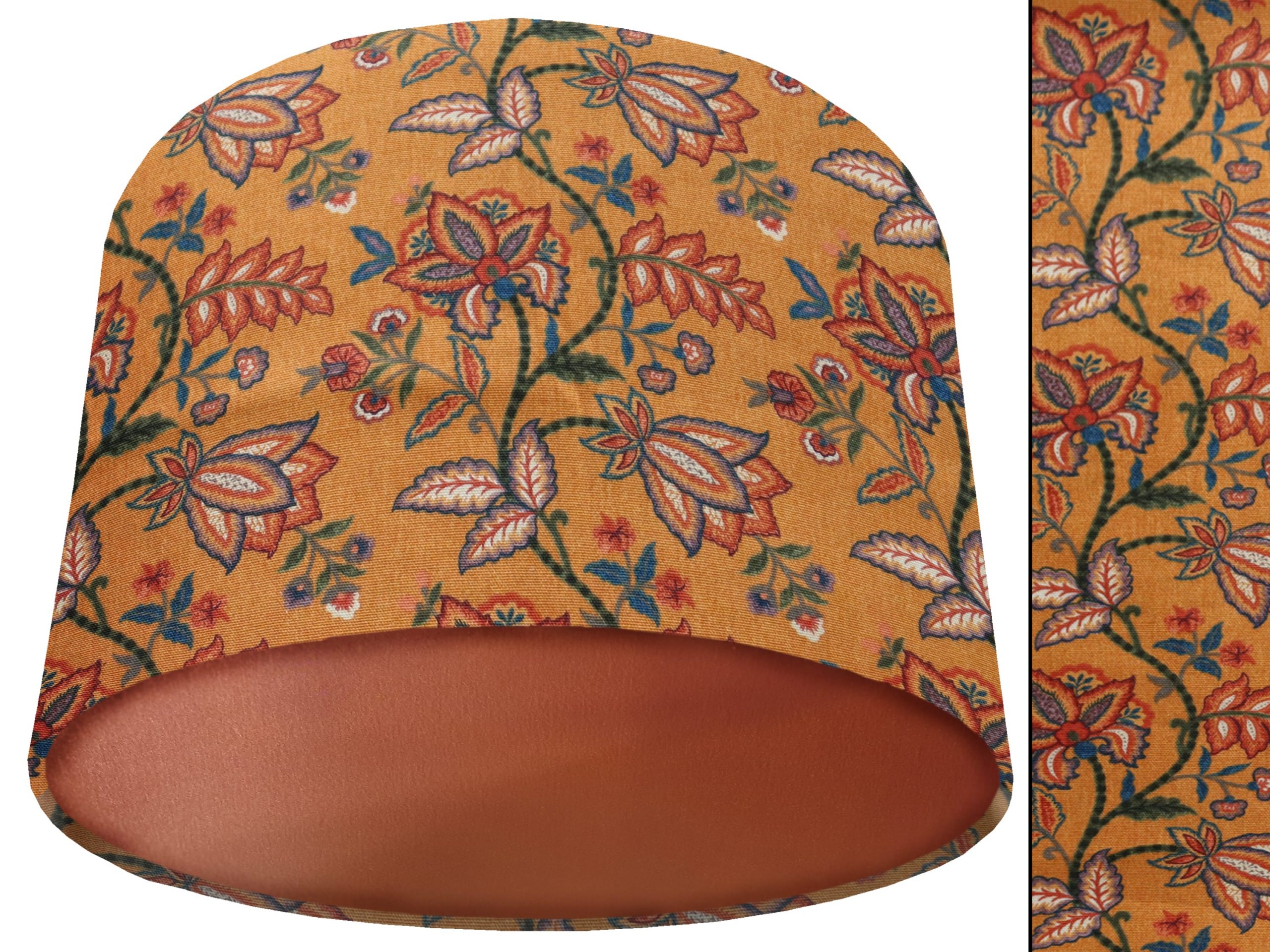 Oriental Orange Lamp Shade Copper, Stylish Modern Interior