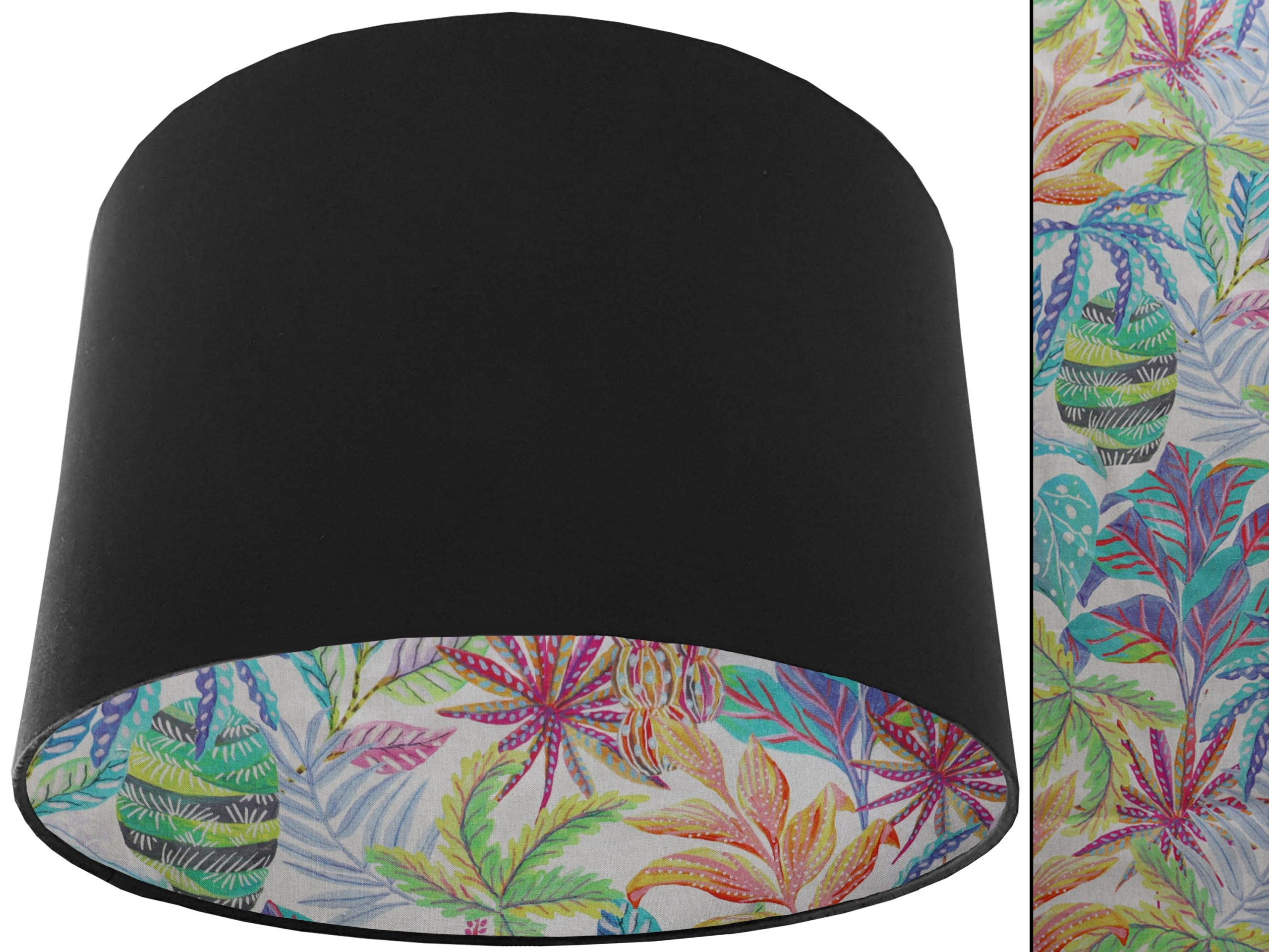 Rainbow Tropical Lampshade Black, Modern Exotic Home