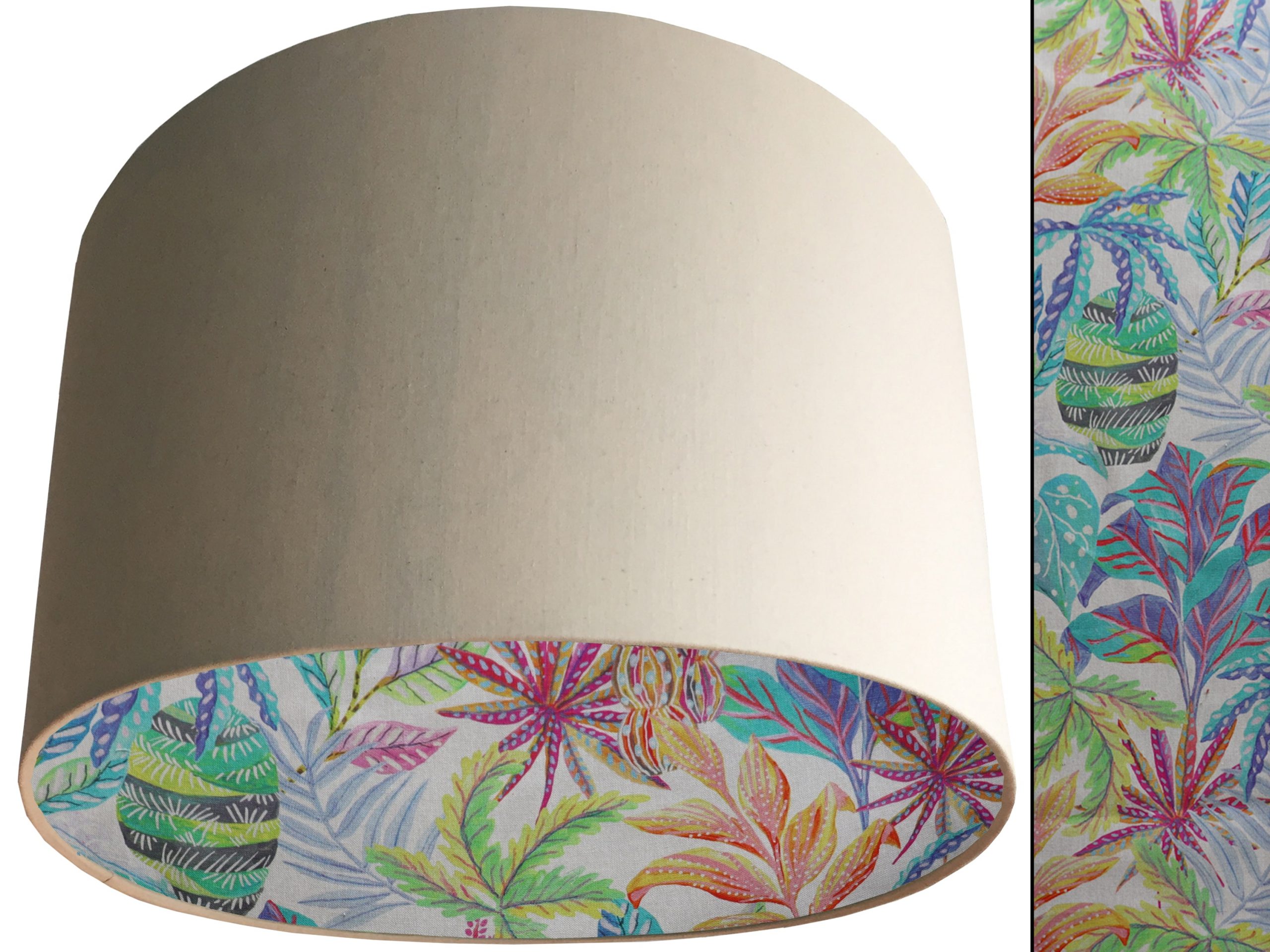 Rainbow Tropical Lampshade Cream, Modern Exotic Home