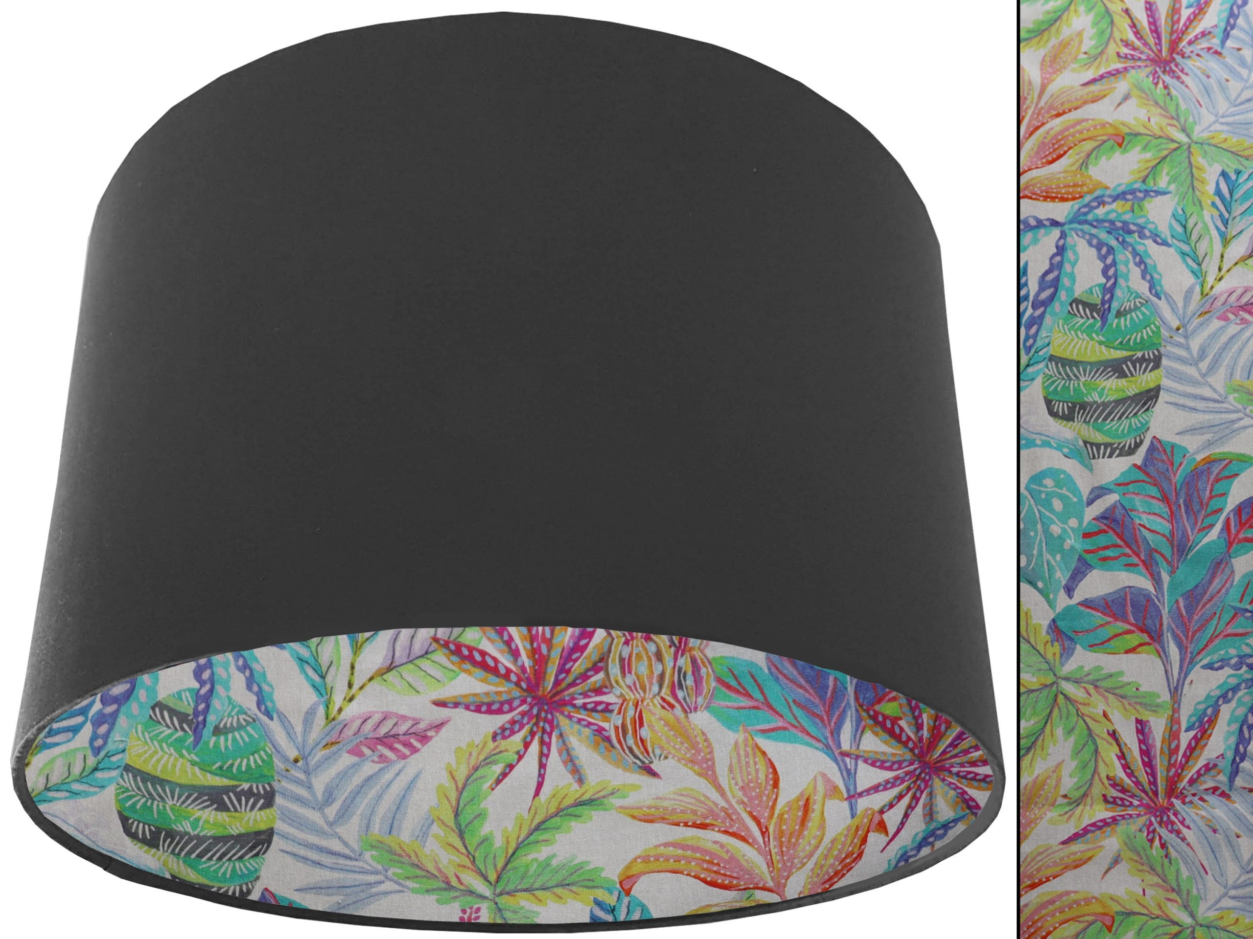 Rainbow Tropical Lampshade Dark Grey, Modern Exotic Home