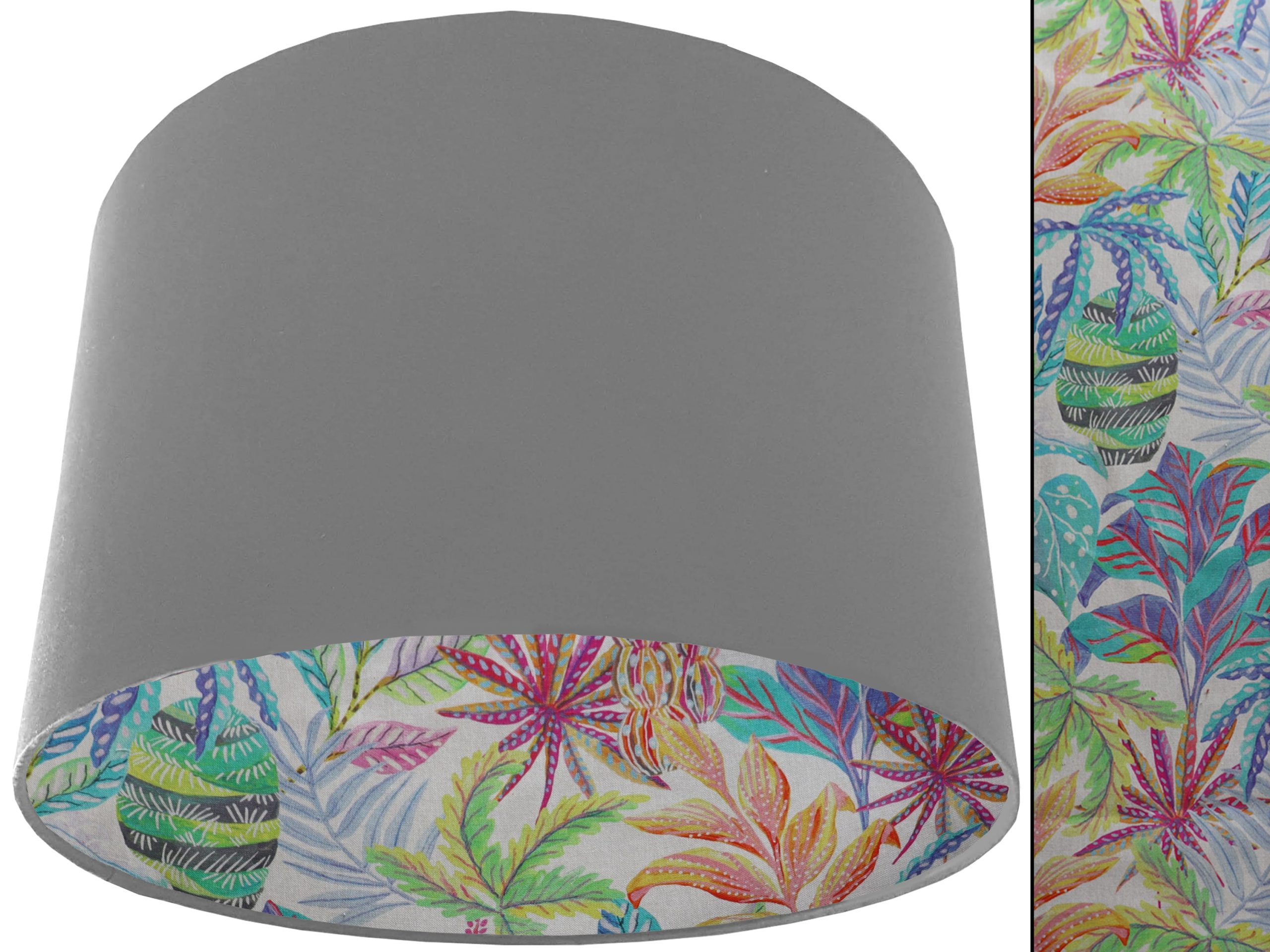 Rainbow Tropical Lampshade Light Grey, Modern Exotic Home