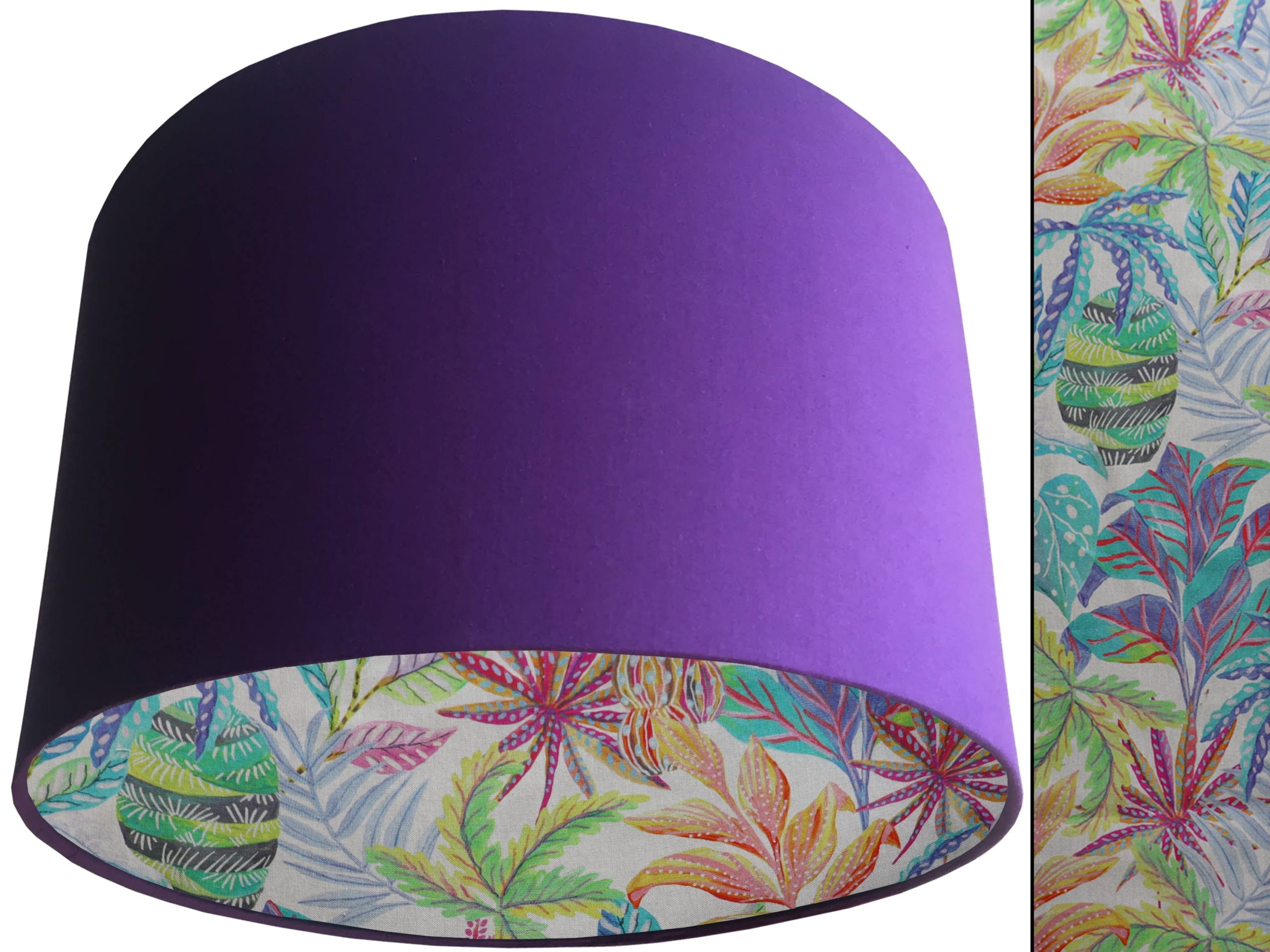 Rainbow Tropical Lampshade Purple, Modern Exotic Home
