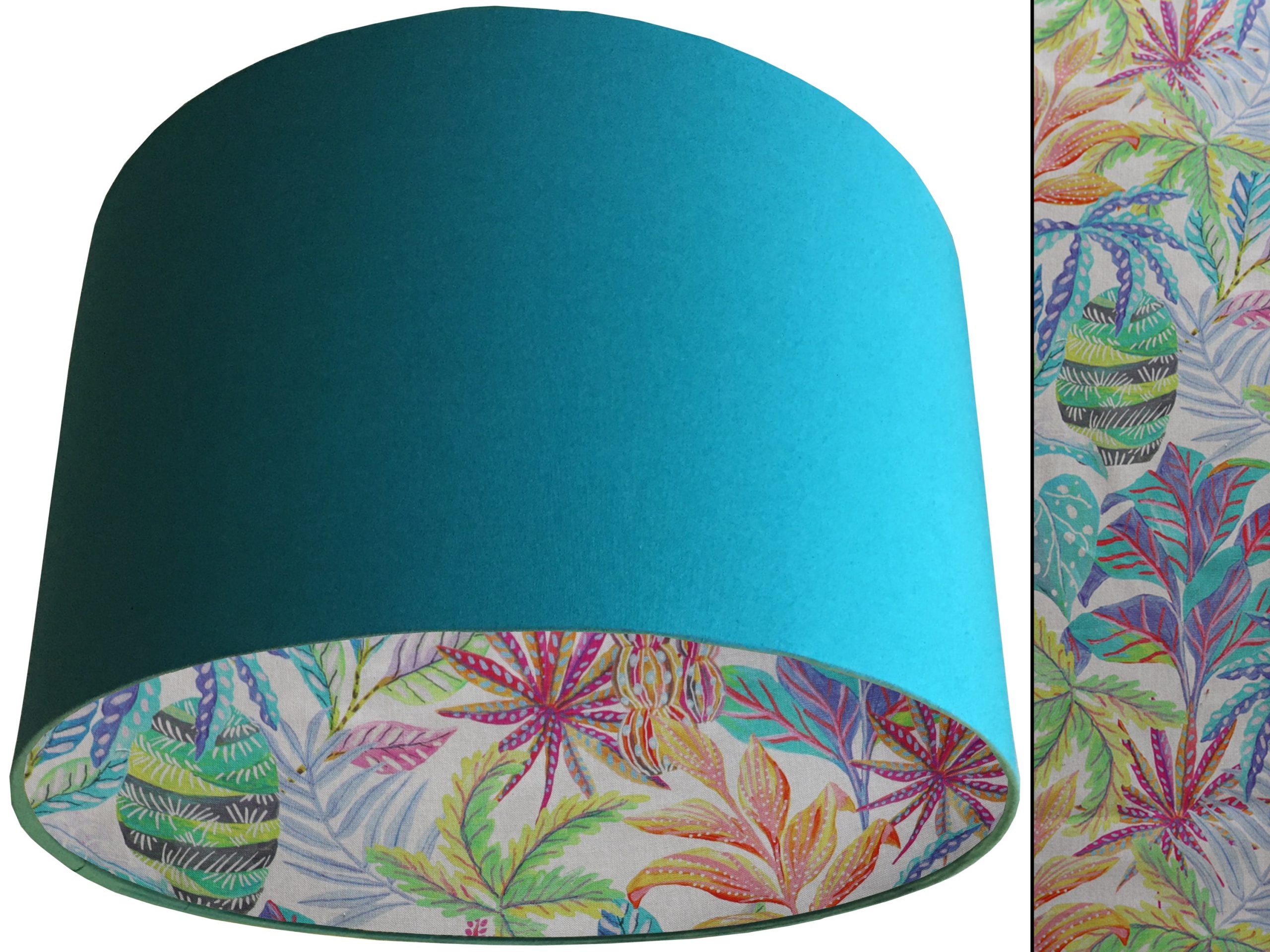 Rainbow Tropical Lampshade Teal, Modern Exotic Home