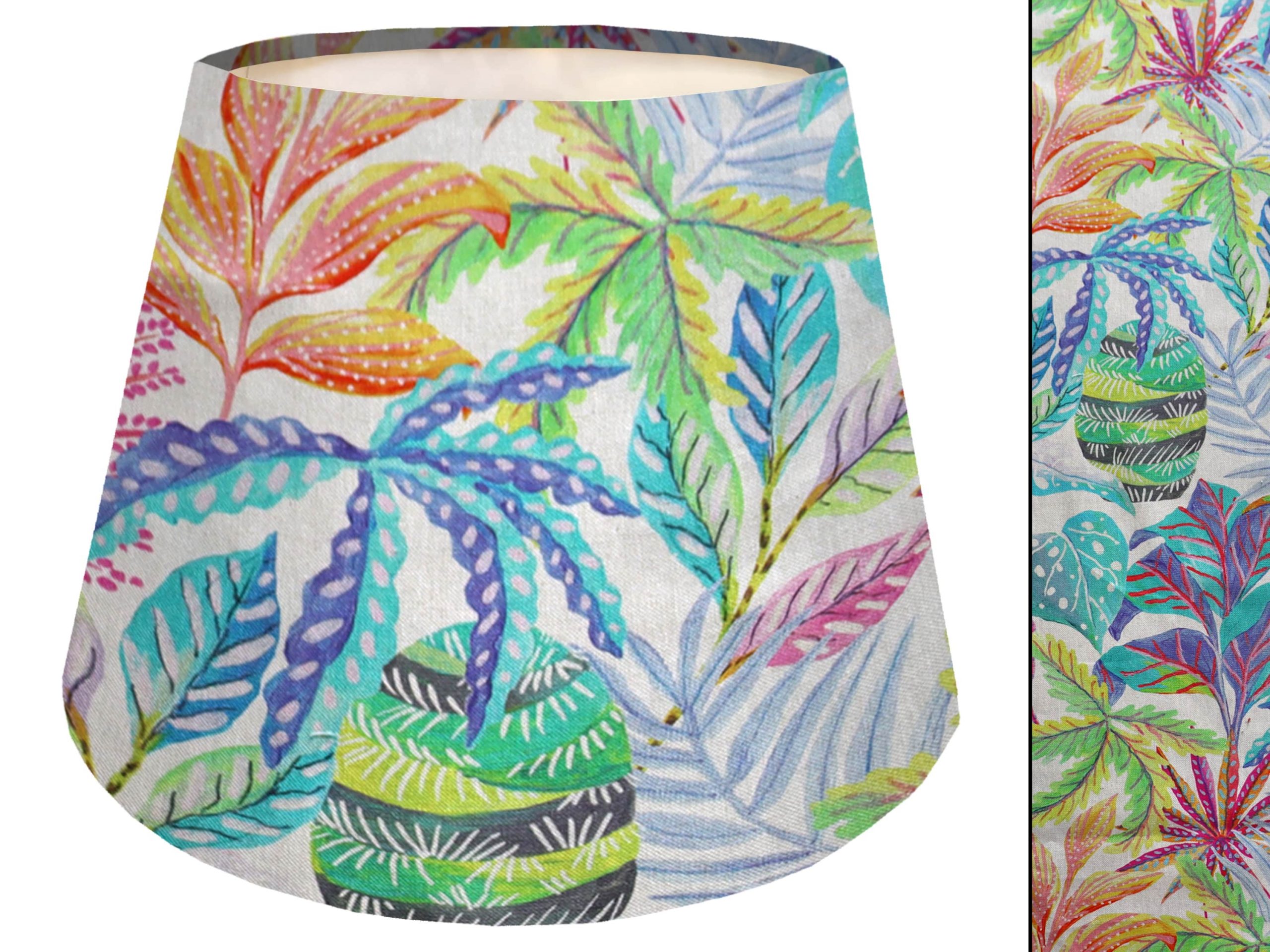 Rainbow Tropical Empire Lampshade, Exotic Modern Home Interior