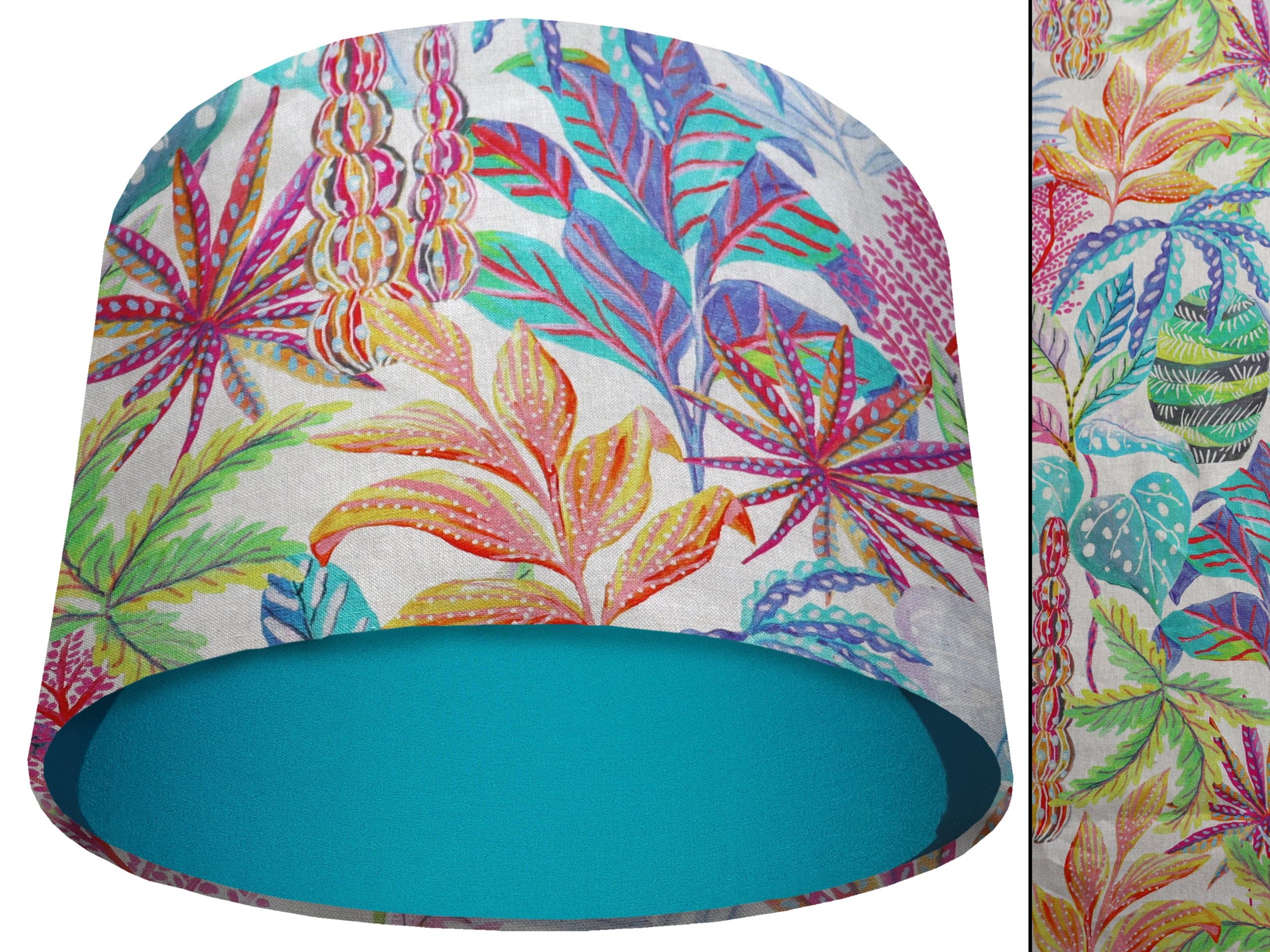Rainbow Tropical Light Shade Teal, Modern Home Interior