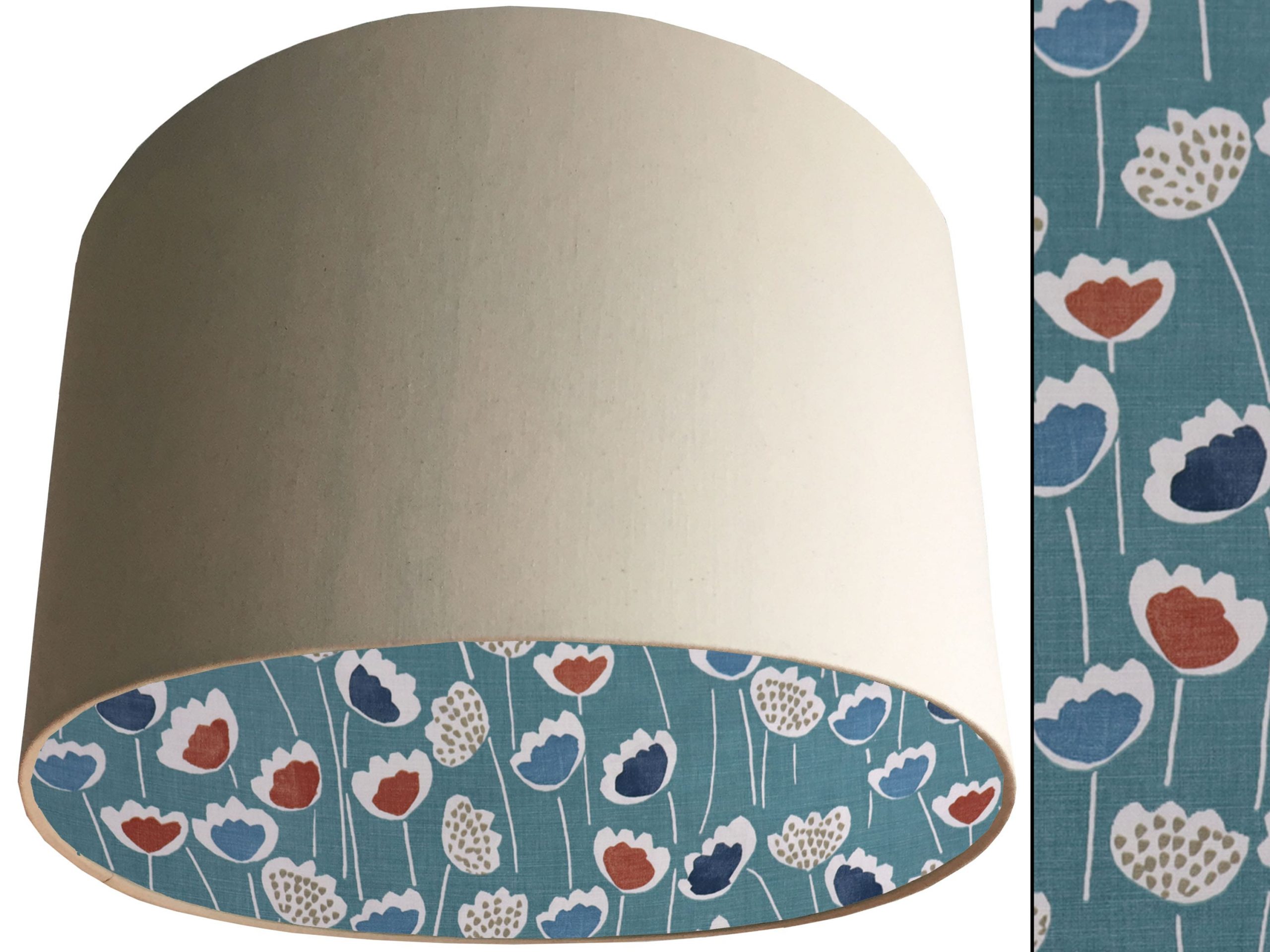 Green Scandinavian Lampshade Cream, Modern Scandi Décor