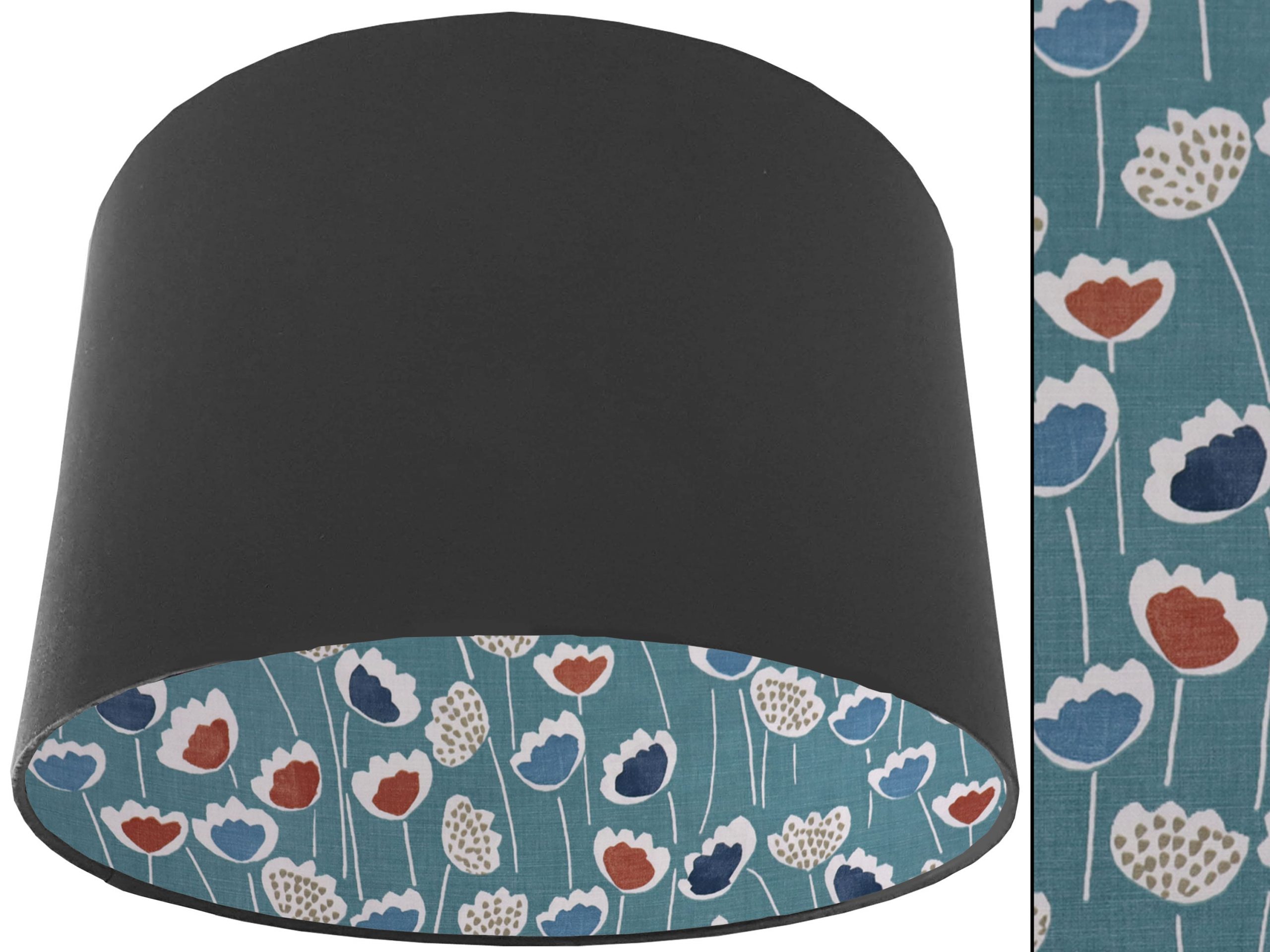 Green Scandinavian Lampshade Dark Grey, Modern Scandi Décor