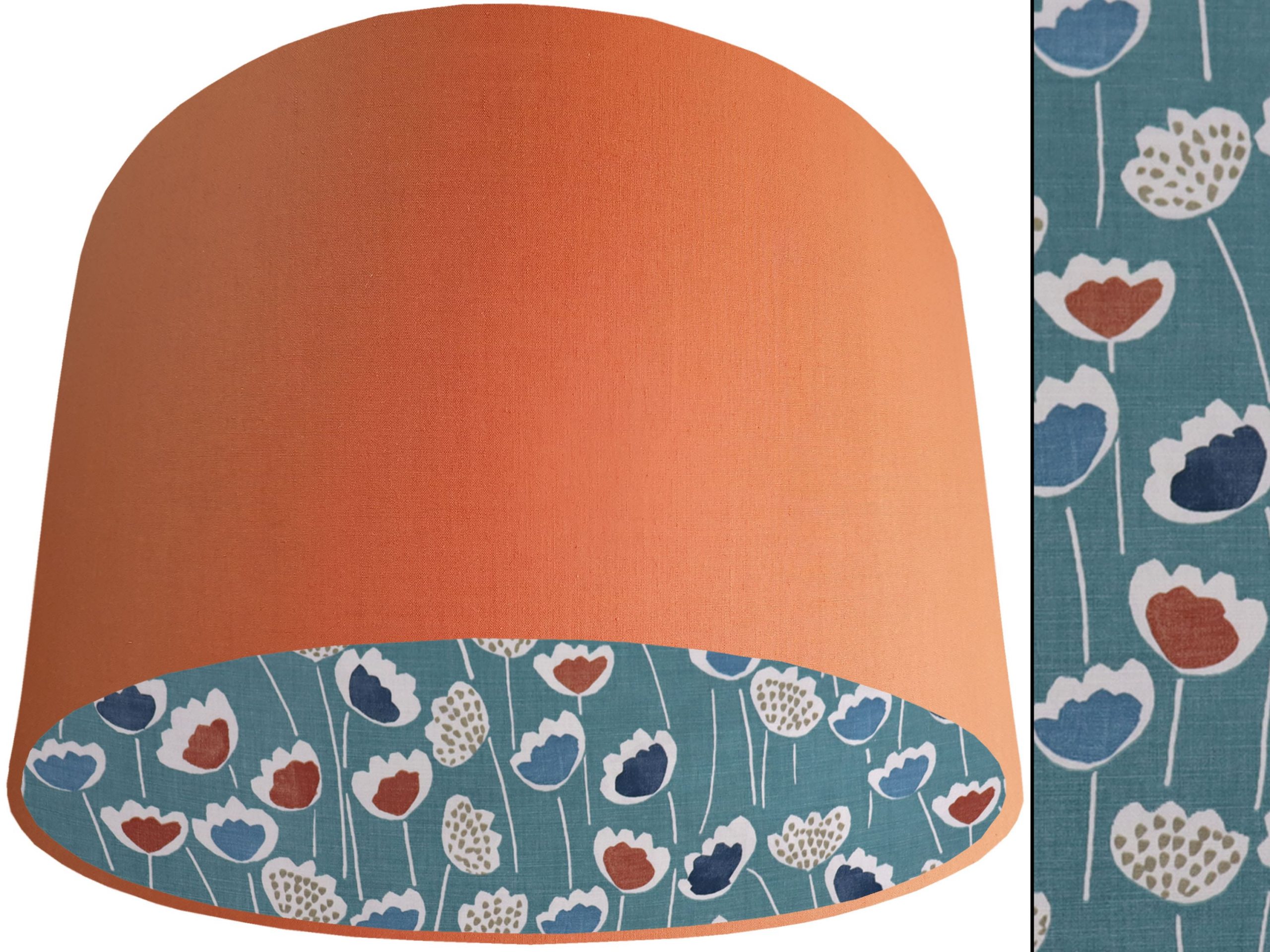 Green Scandinavian Lampshade Orange, Modern Scandi Décor