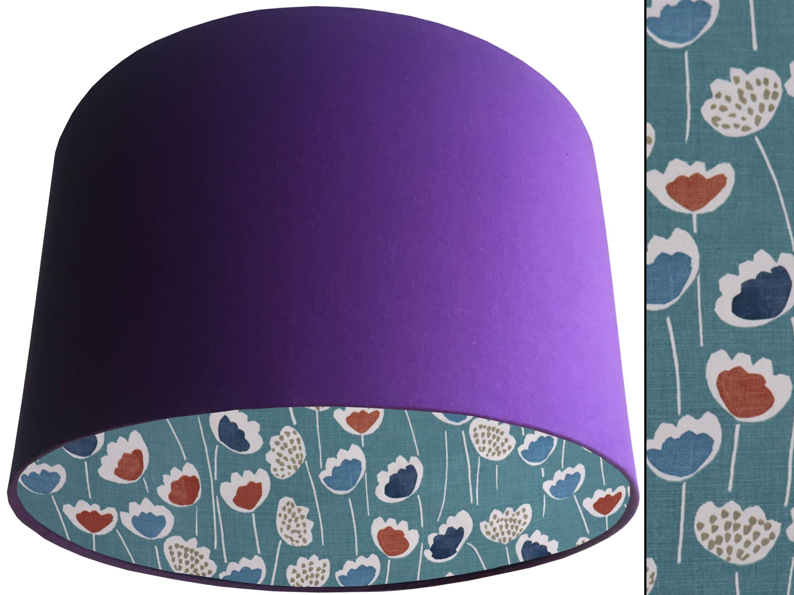 Green Scandinavian Lampshade Purple, Modern Scandi Décor