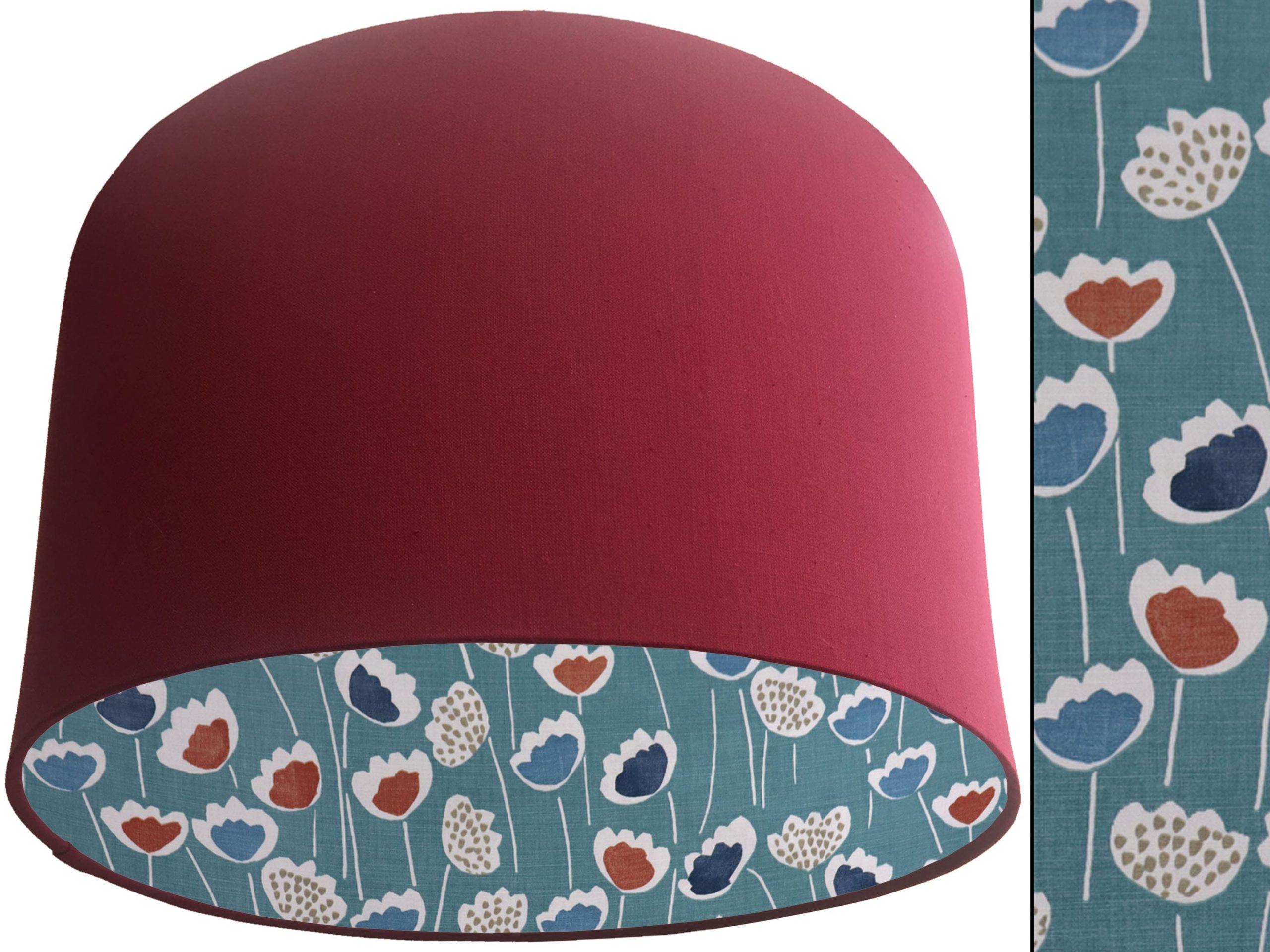 Green Scandinavian Lampshade Red, Modern Scandi Décor