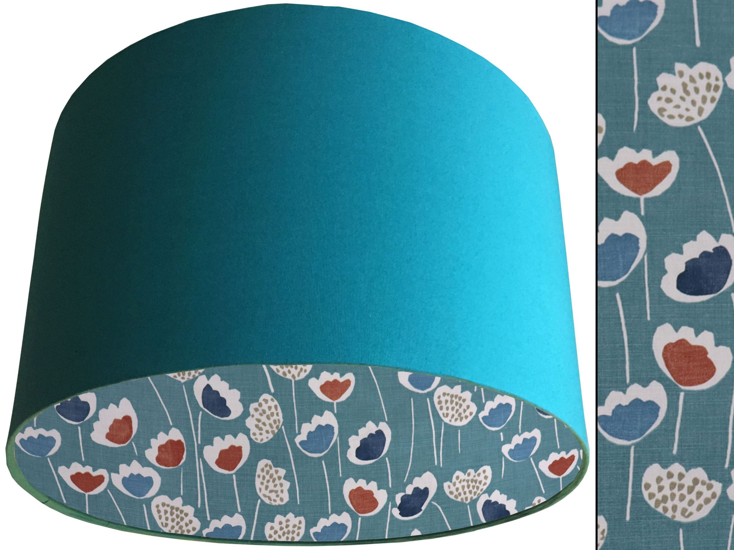 Green Scandinavian Lampshade Teal, Modern Scandi Décor