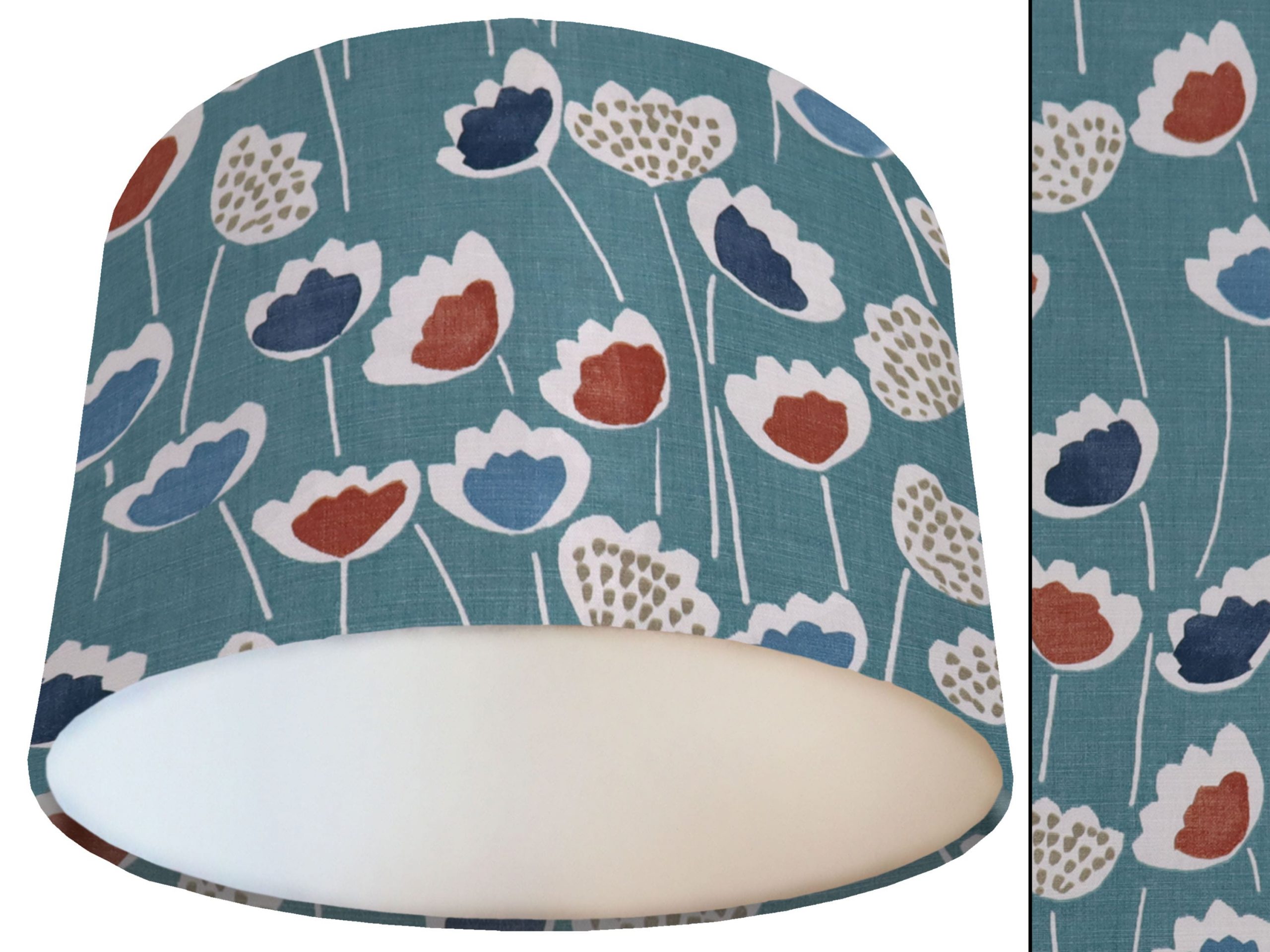 Green Scandinavian Lamp Shade White, Modern Home Décor