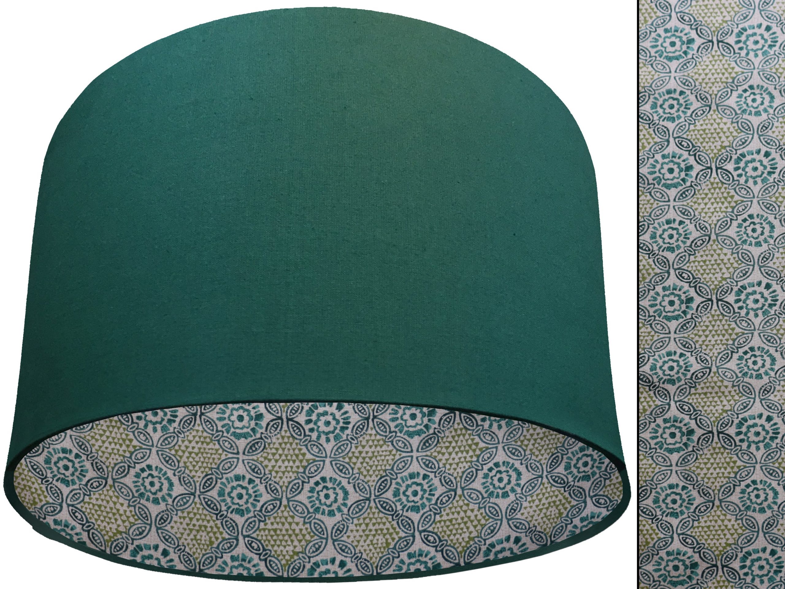 Green Bohemian Lampshade Green, Modern Geometric Décor