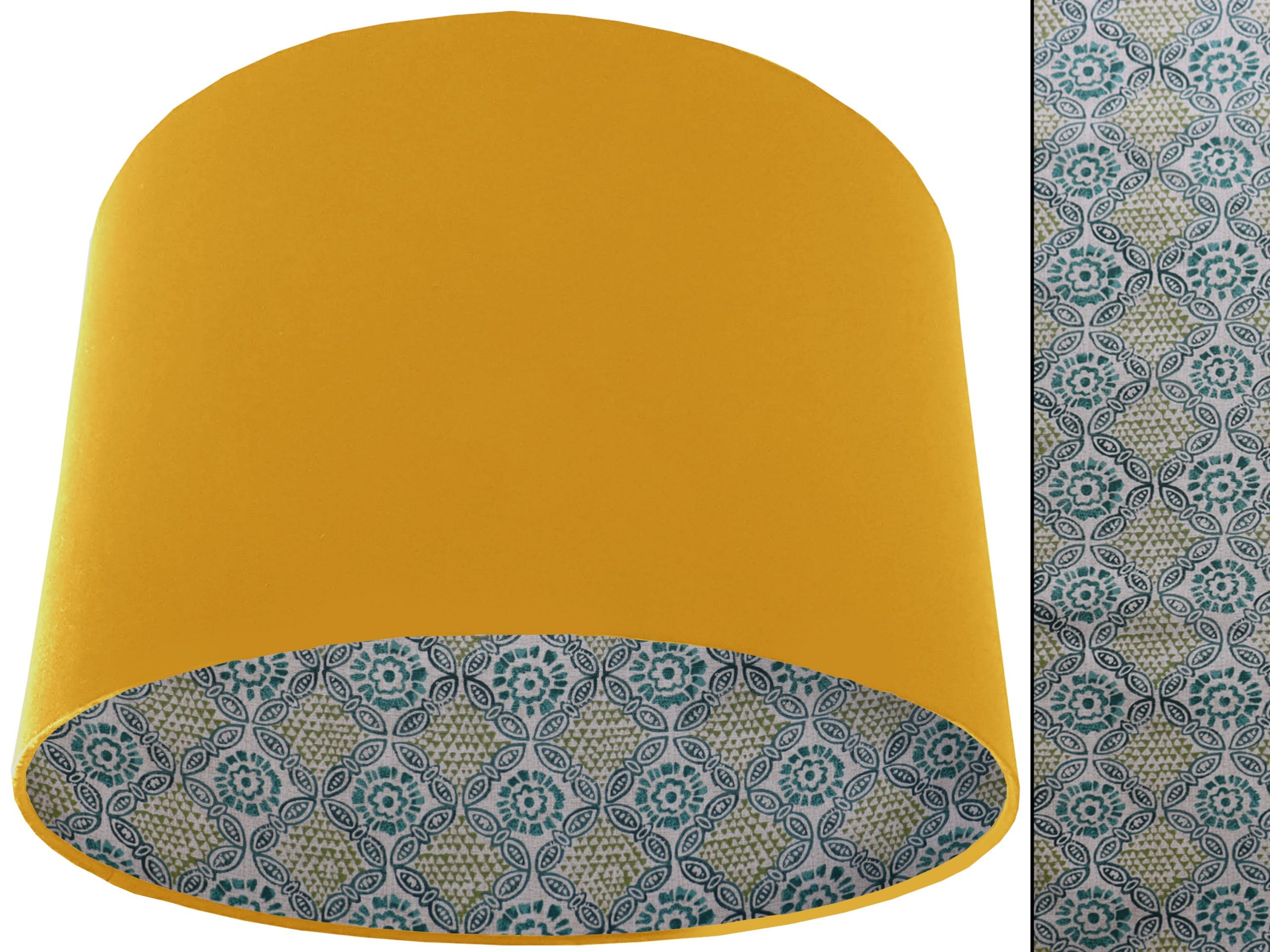Green Bohemian Lampshade Yellow, Modern Geometric Décor