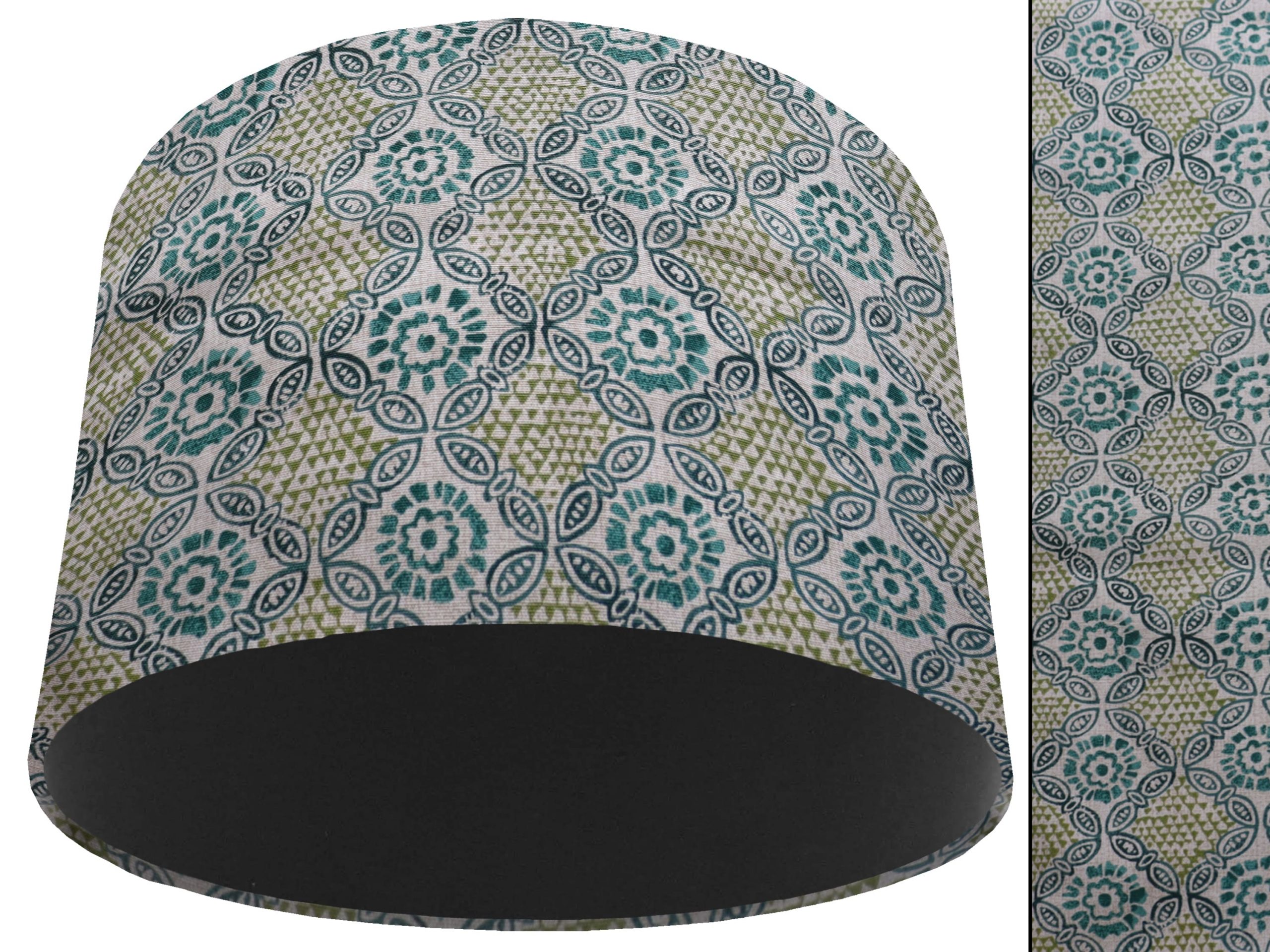 Green Bohemian Light Shade Black, Geometric Home Interior