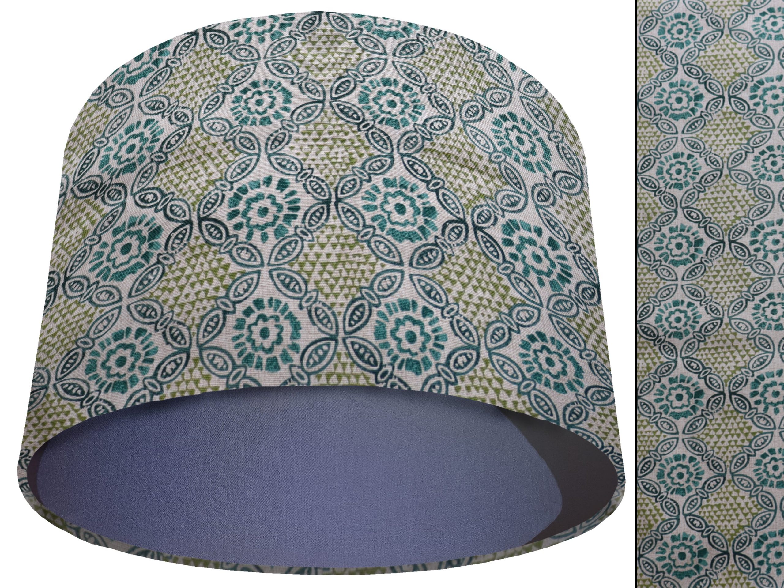Green Bohemian Light Shade Blue, Geometric Home Interior