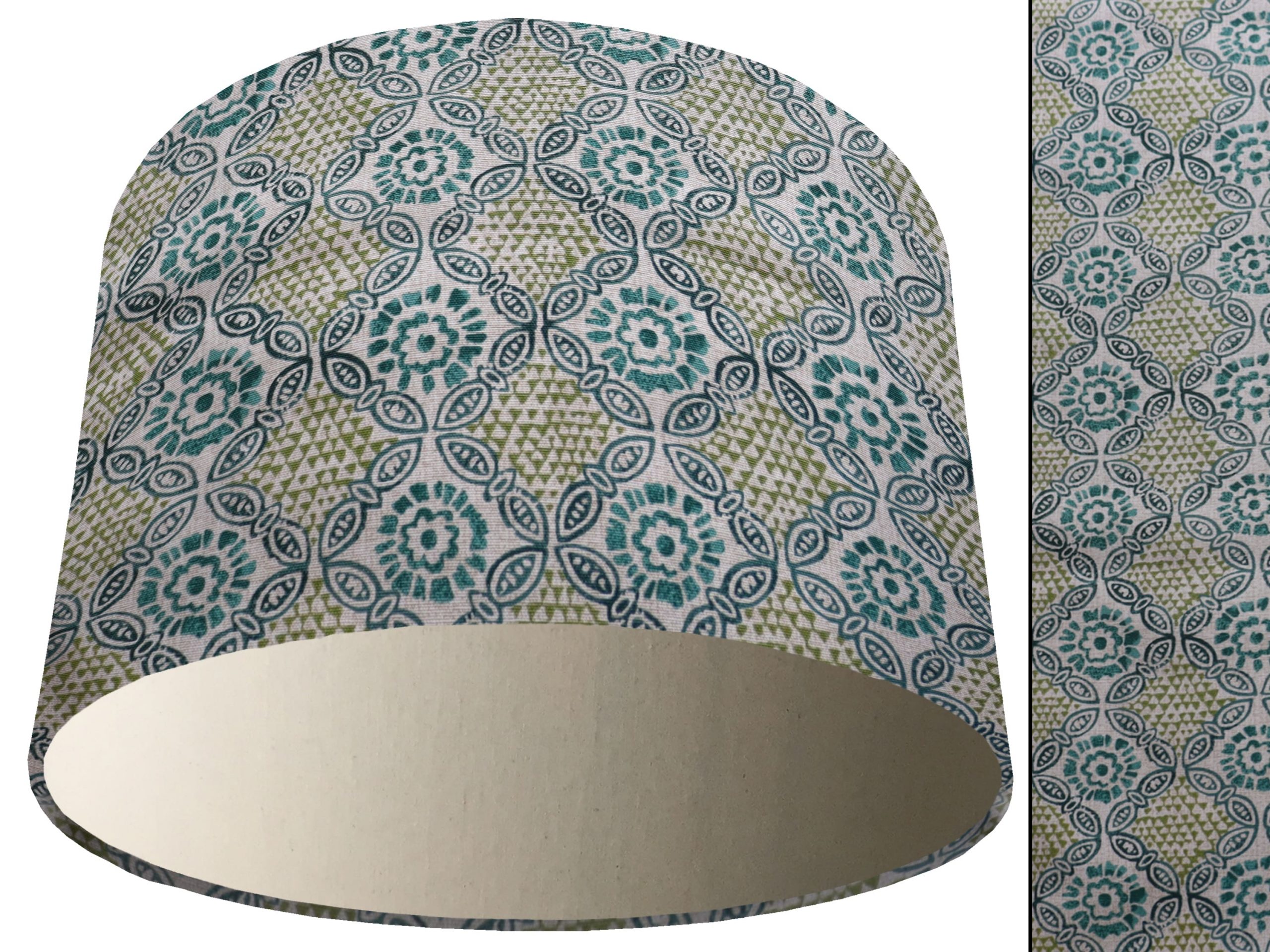 Green Bohemian Light Shade Cream, Geometric Home Interior