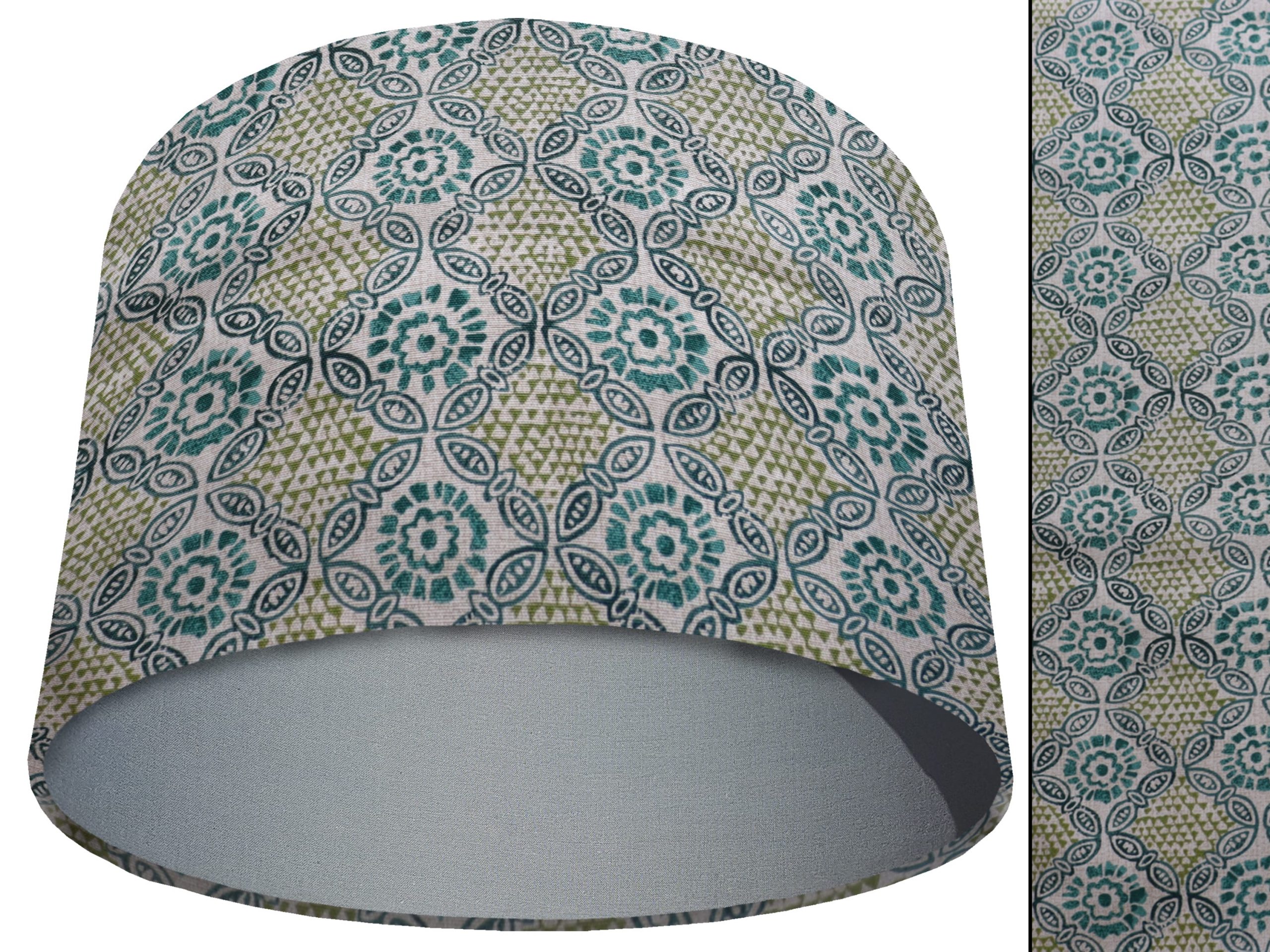Green Bohemian Light Shade Light Grey, Geometric Home Interior
