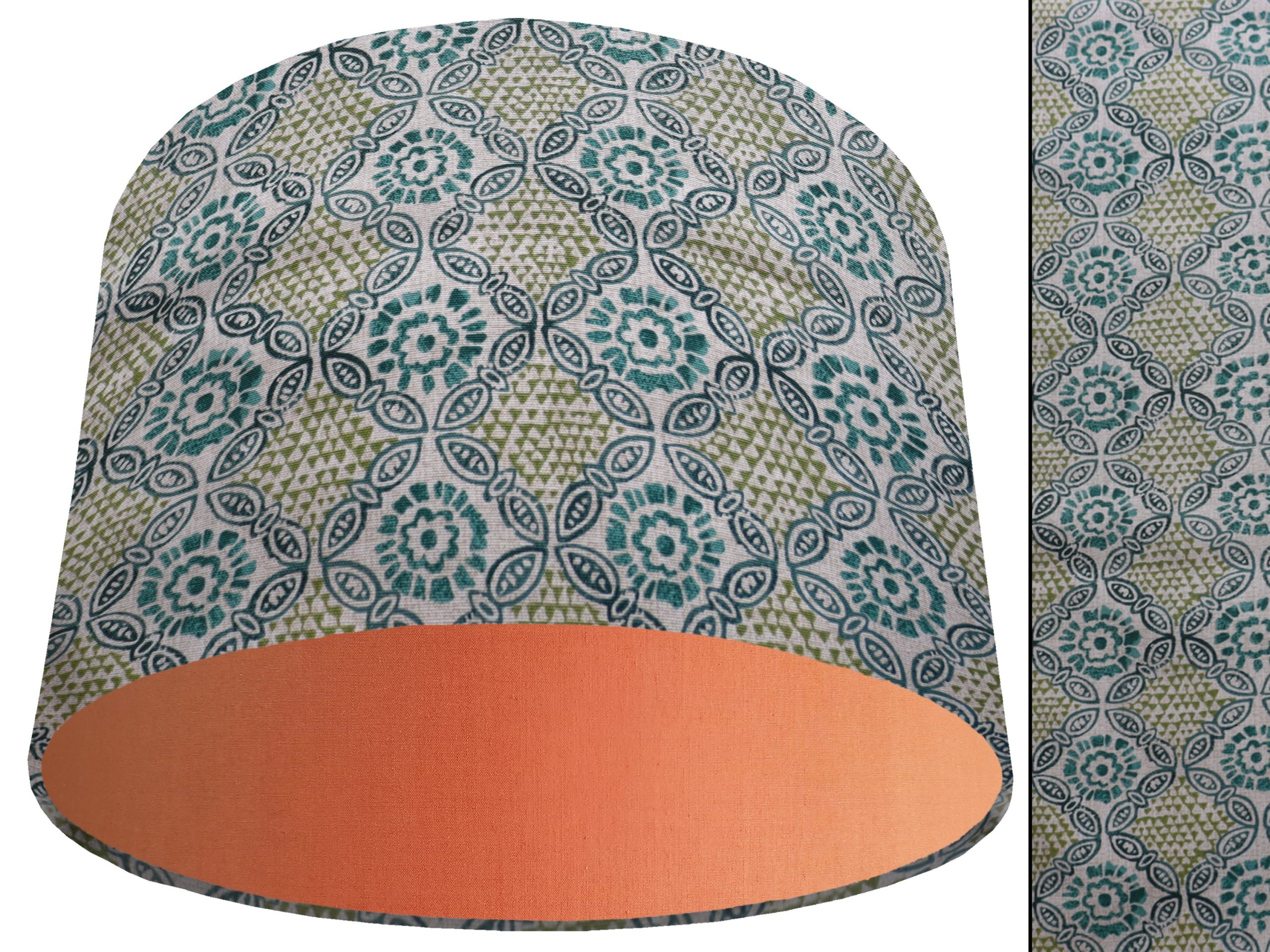 Green Bohemian Light Shade Orange, Geometric Home Interior