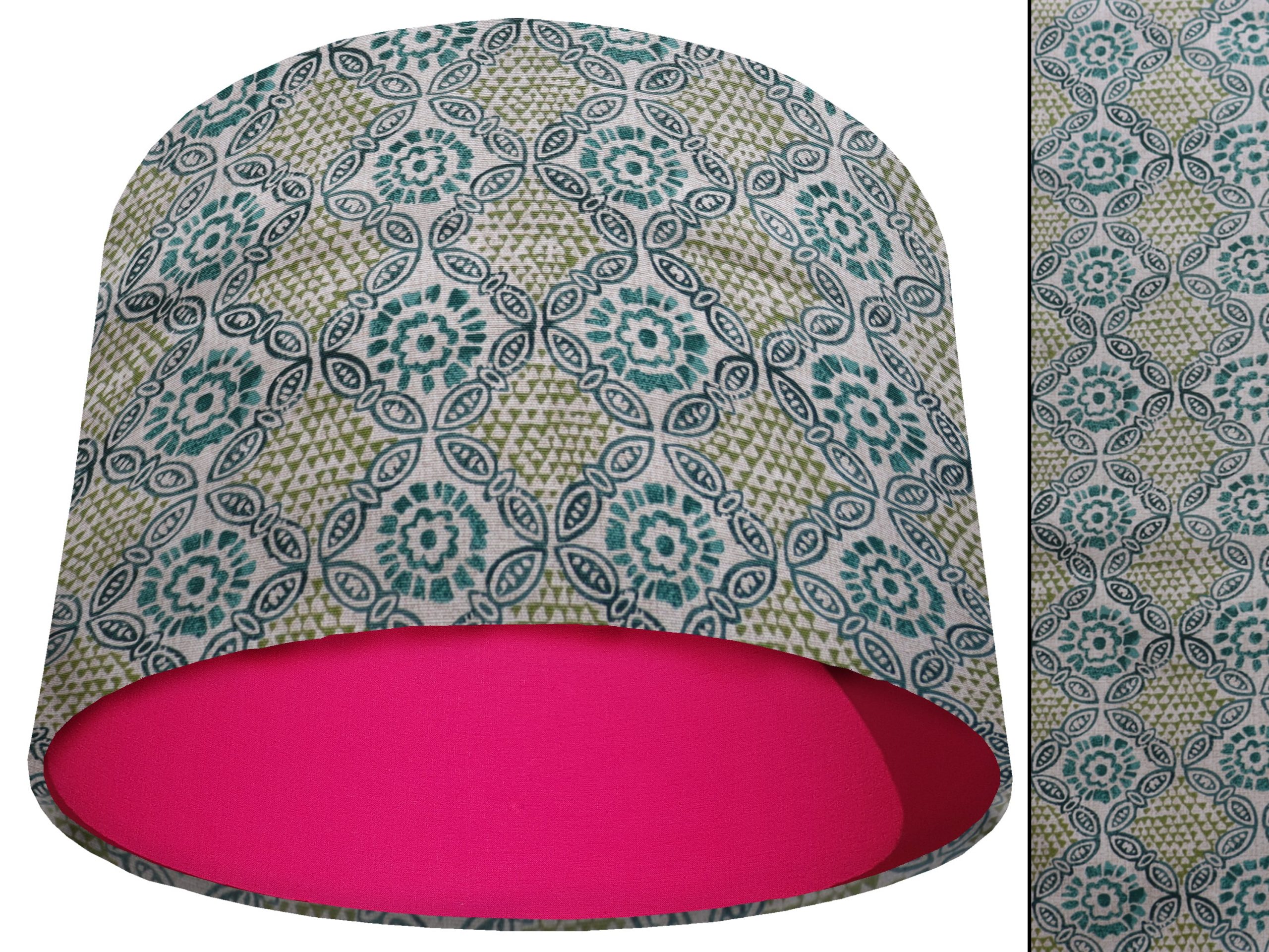 Green Bohemian Light Shade Pink, Geometric Home Interior
