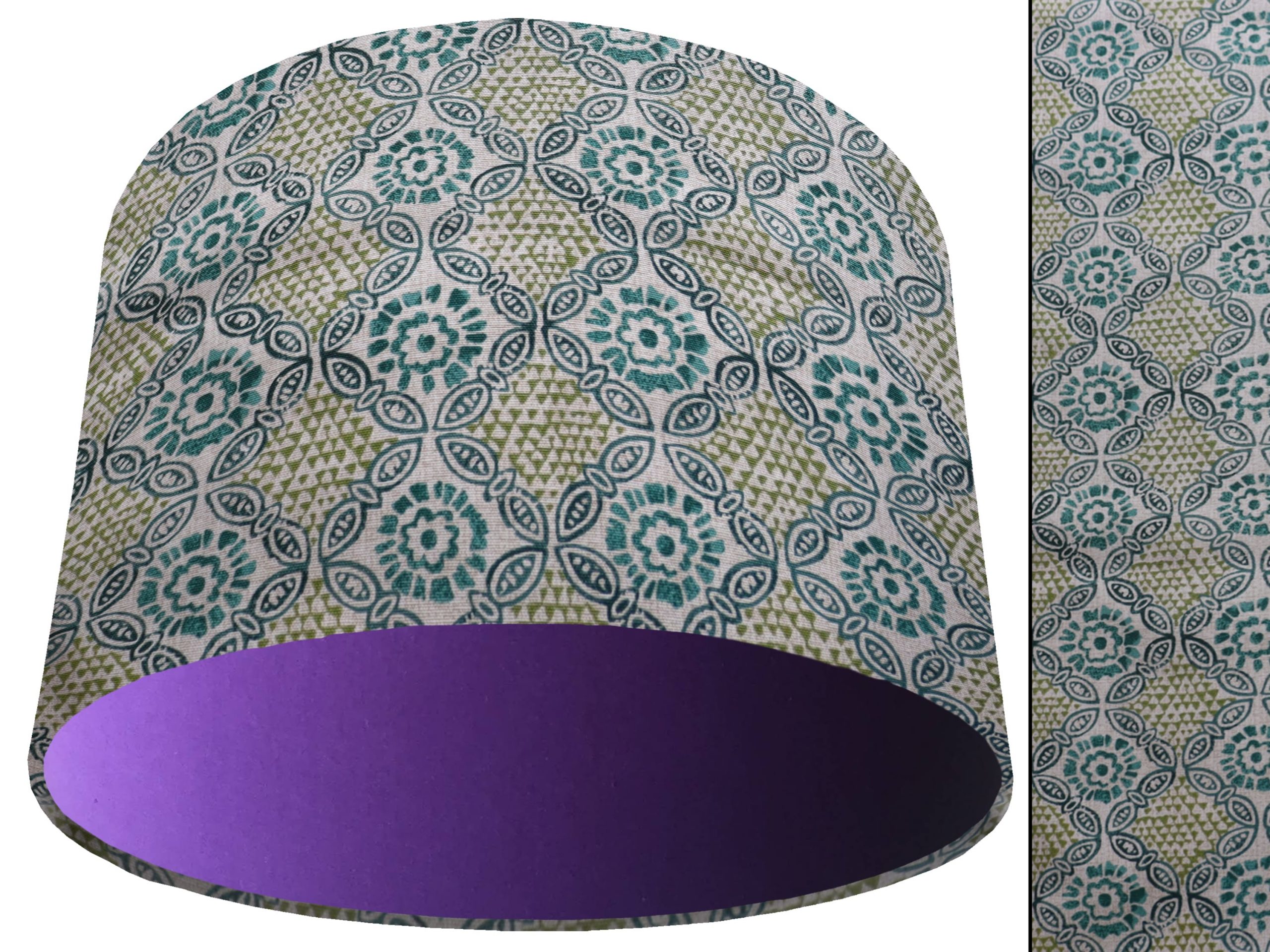 Green Bohemian Light Shade Purple, Geometric Home Interior