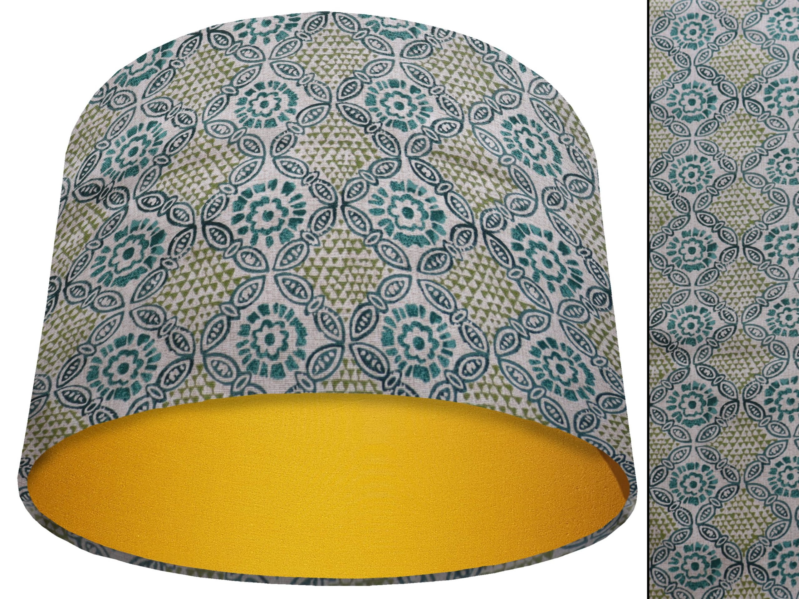 Green Bohemian Light Shade Yellow, Geometric Home Interior