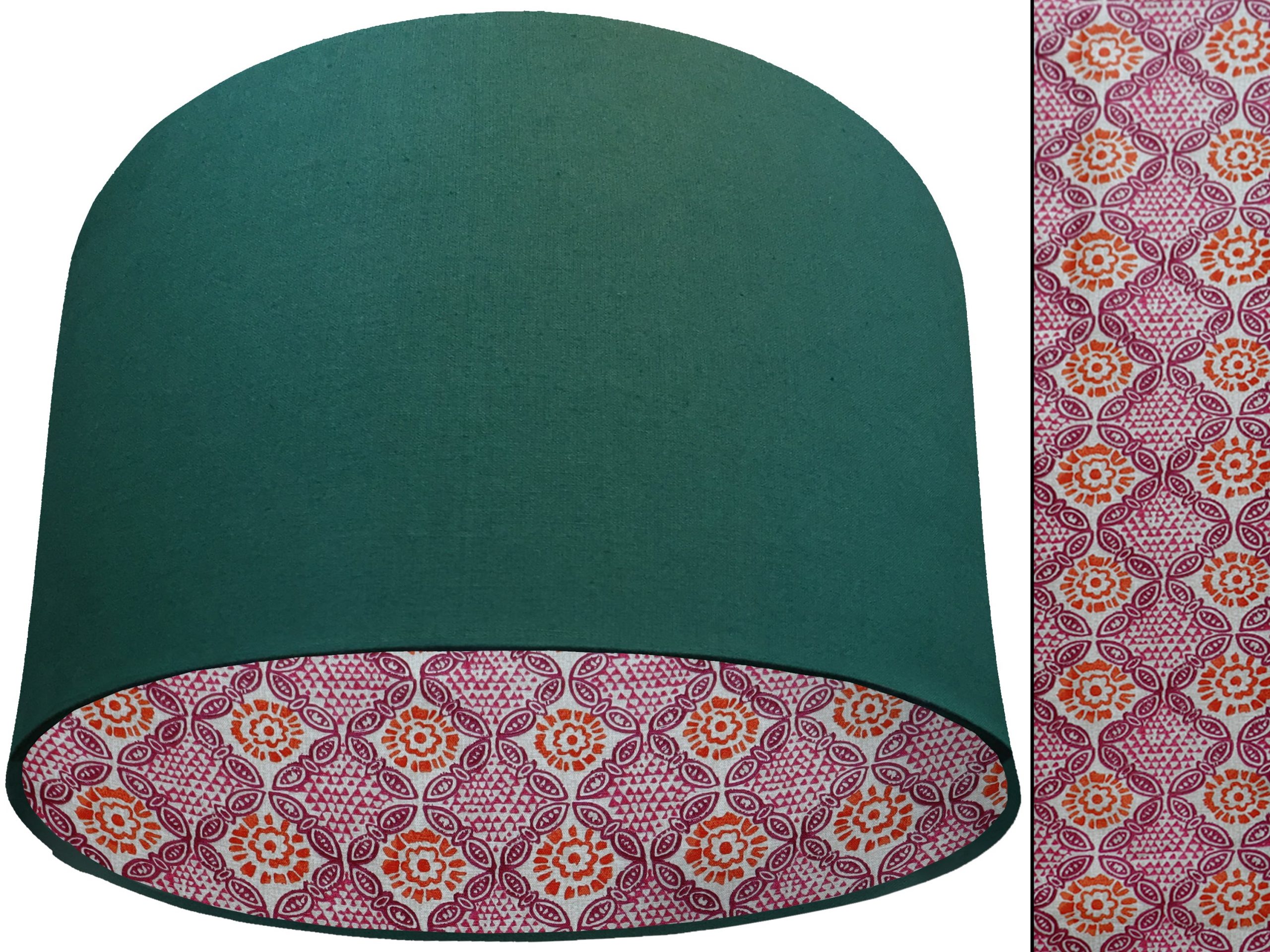 Geometric Pink Lampshade Green, Modern Bohemian Home