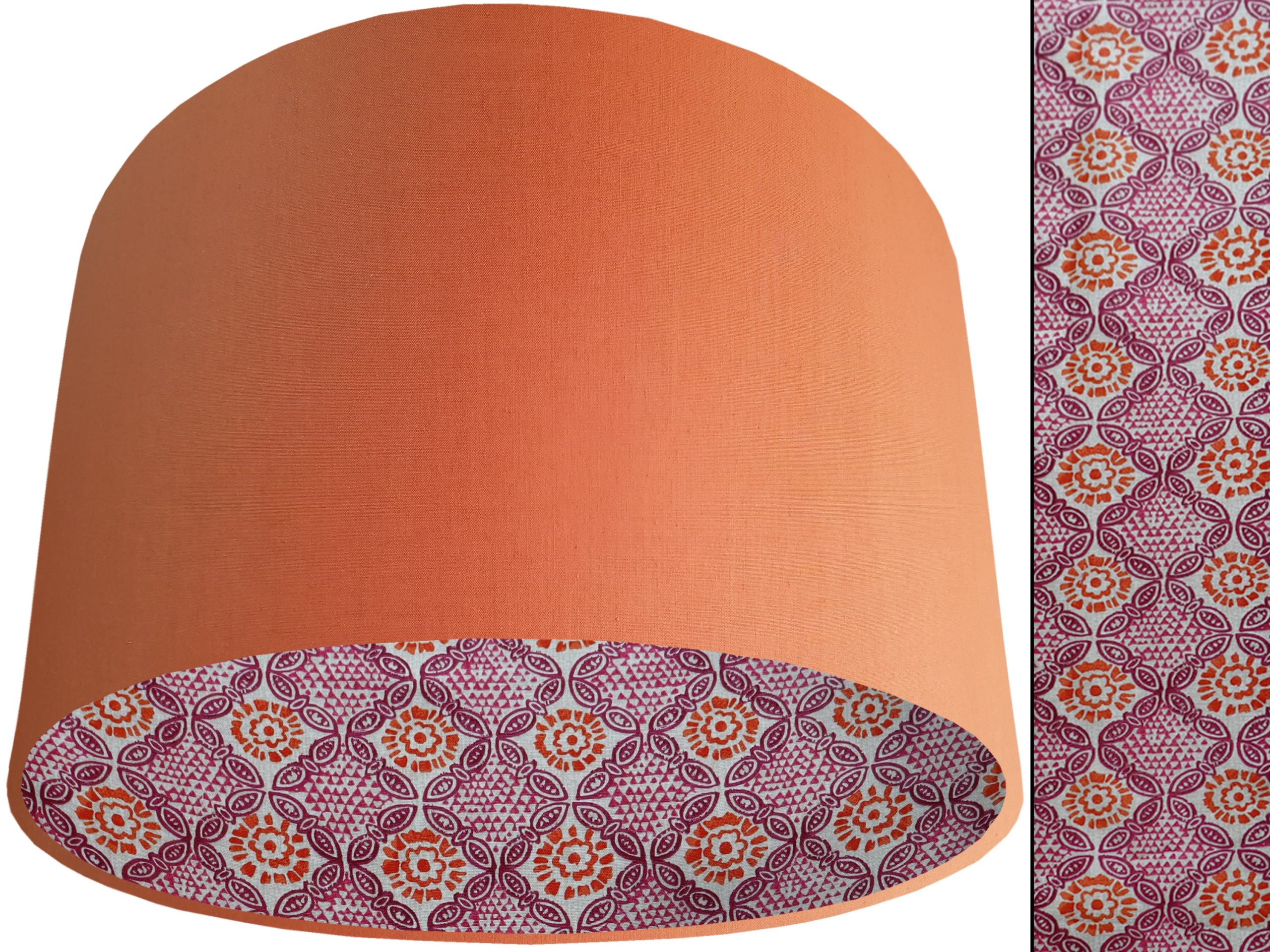 Geometric Pink Lampshade Orange, Modern Bohemian Home