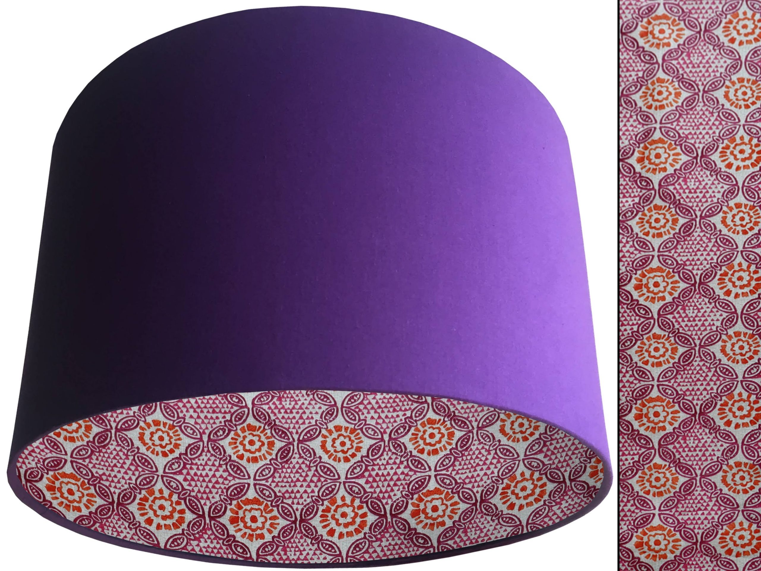 Geometric Pink Lampshade Purple, Modern Bohemian Home