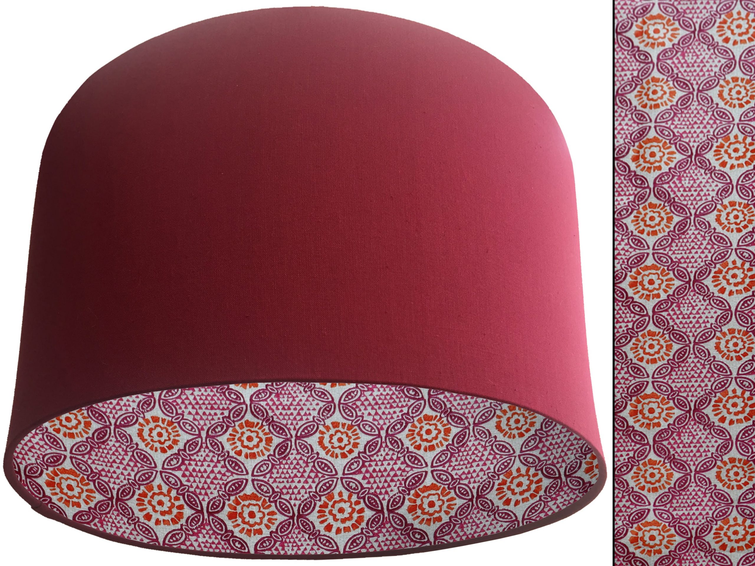 Geometric Pink Lampshade Red, Modern Bohemian Home