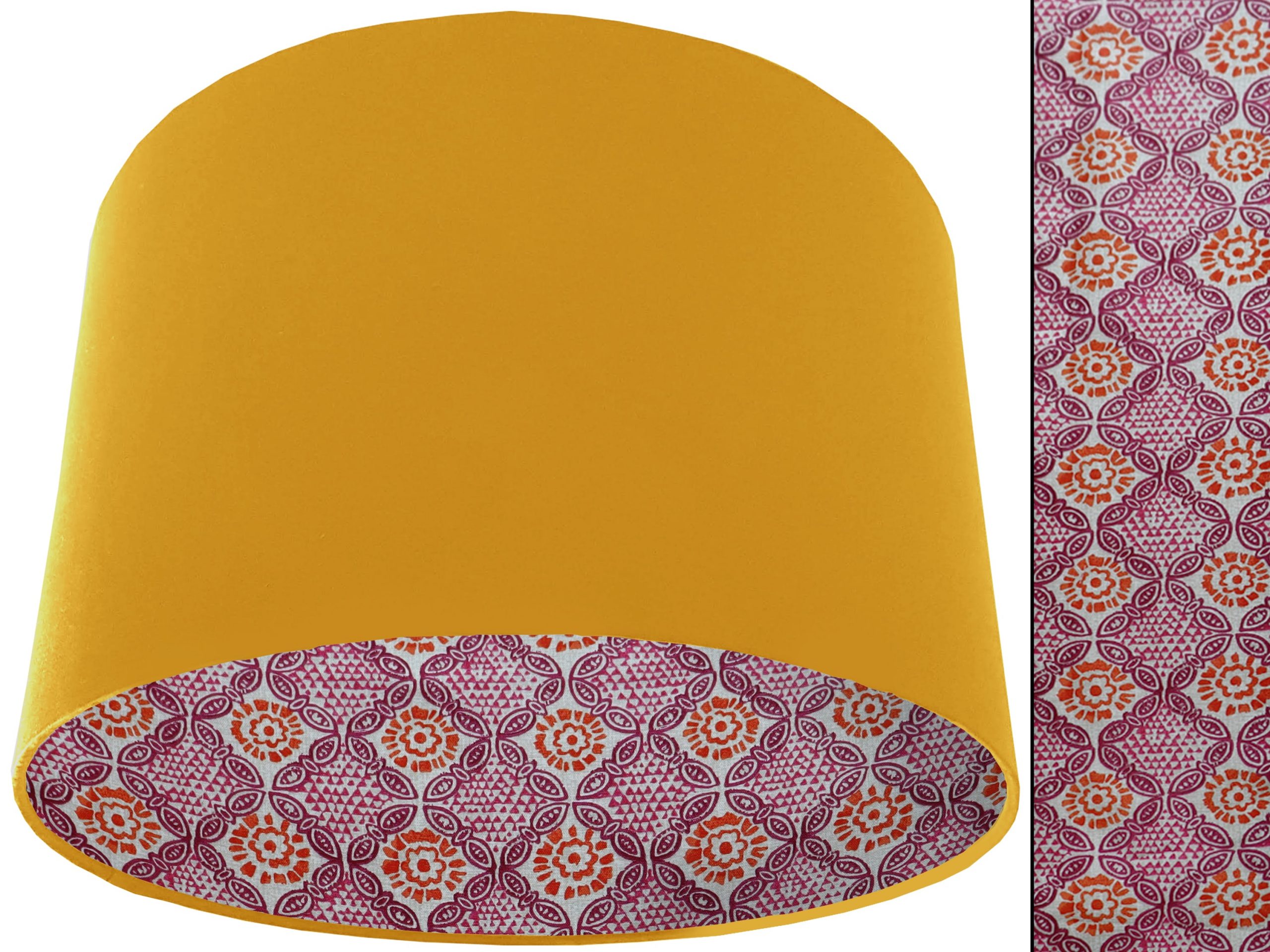 Geometric Pink Lampshade Yellow, Modern Bohemian Home