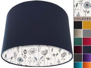 Wildflower Scandi Lampshade, Scandinavian Home Interior