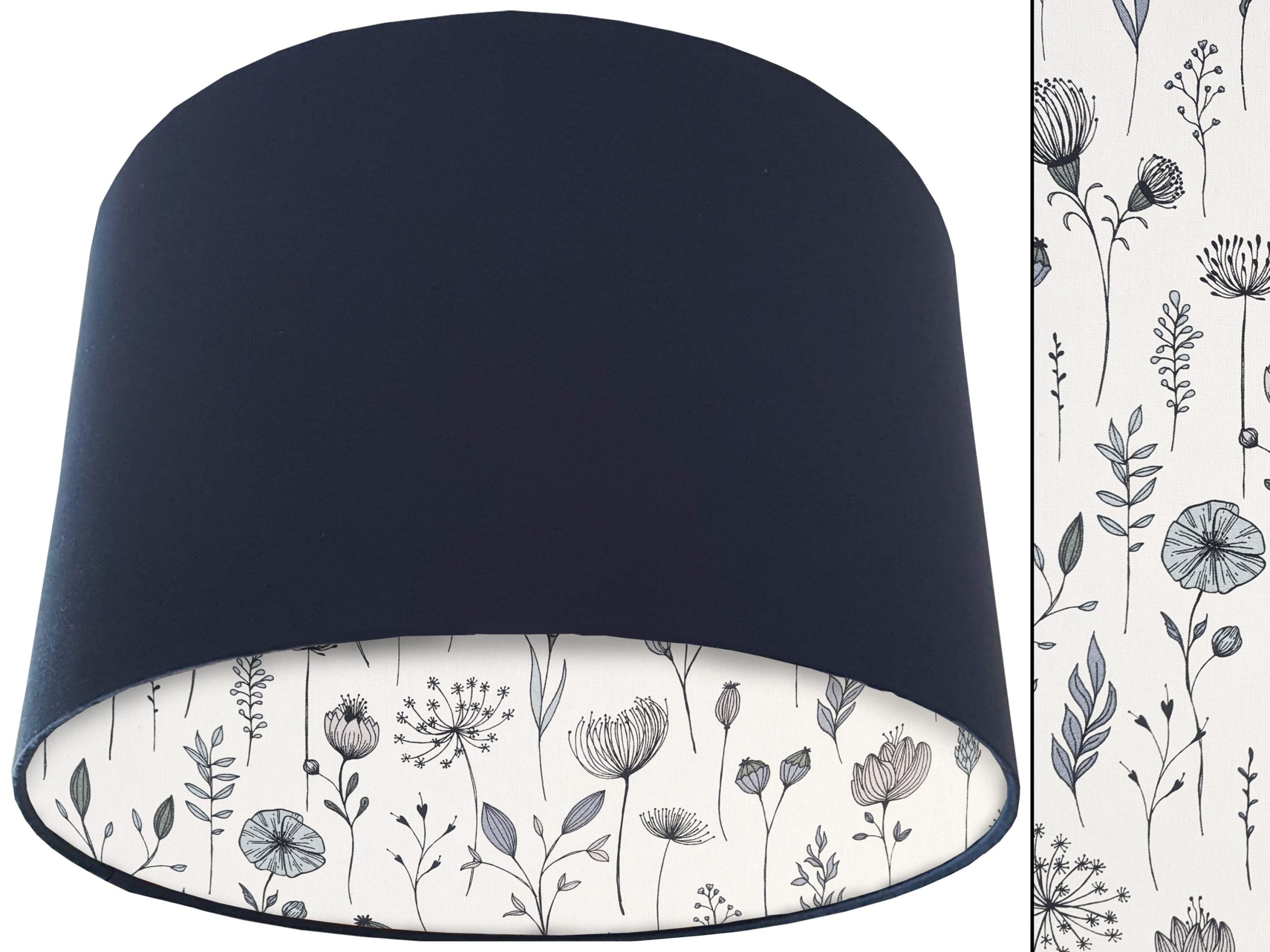 Wildflower Scandi Lampshade, Scandinavian Home Interior