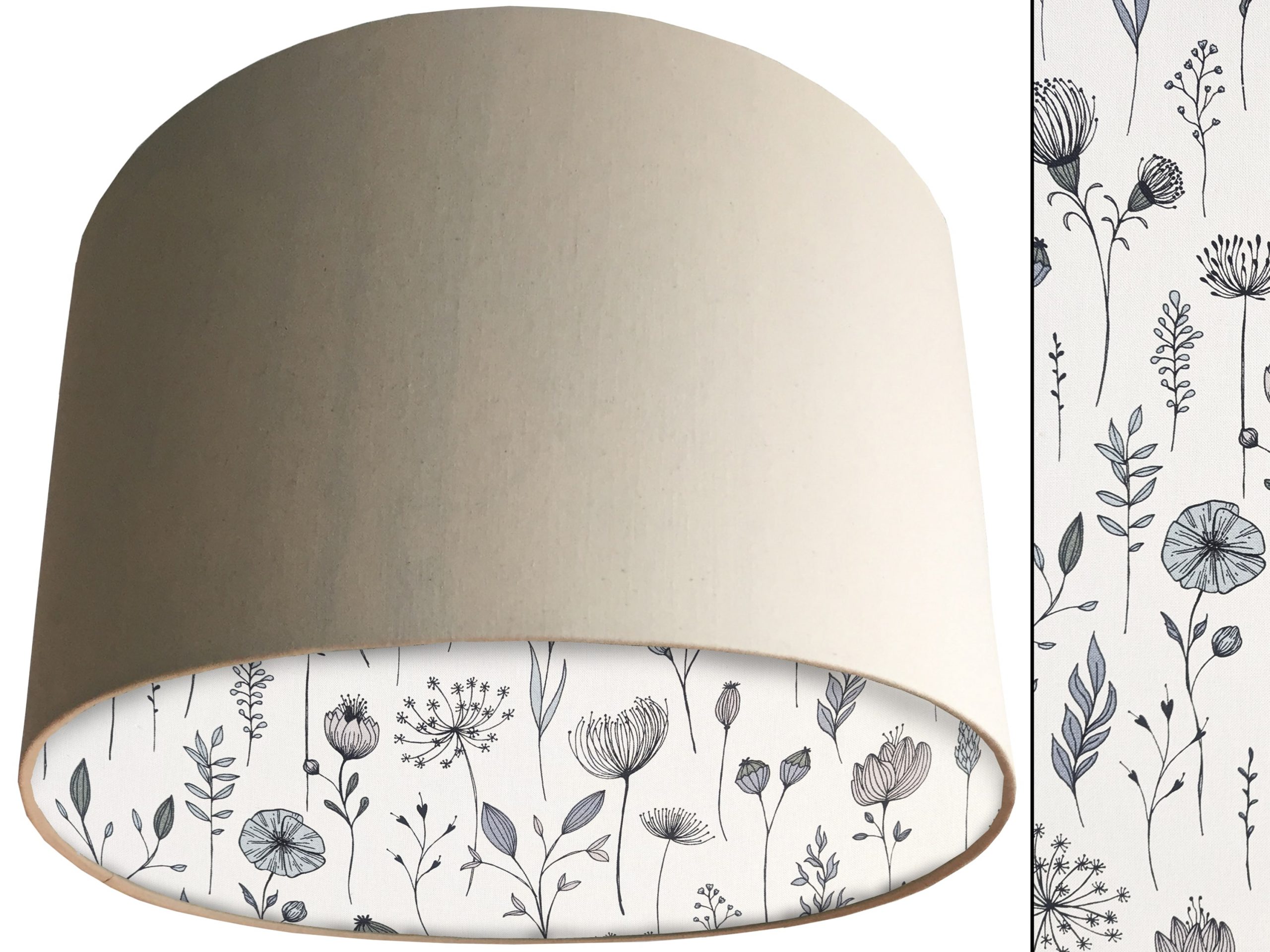 Wildflower Scandi Lampshade, Scandinavian Home Interior