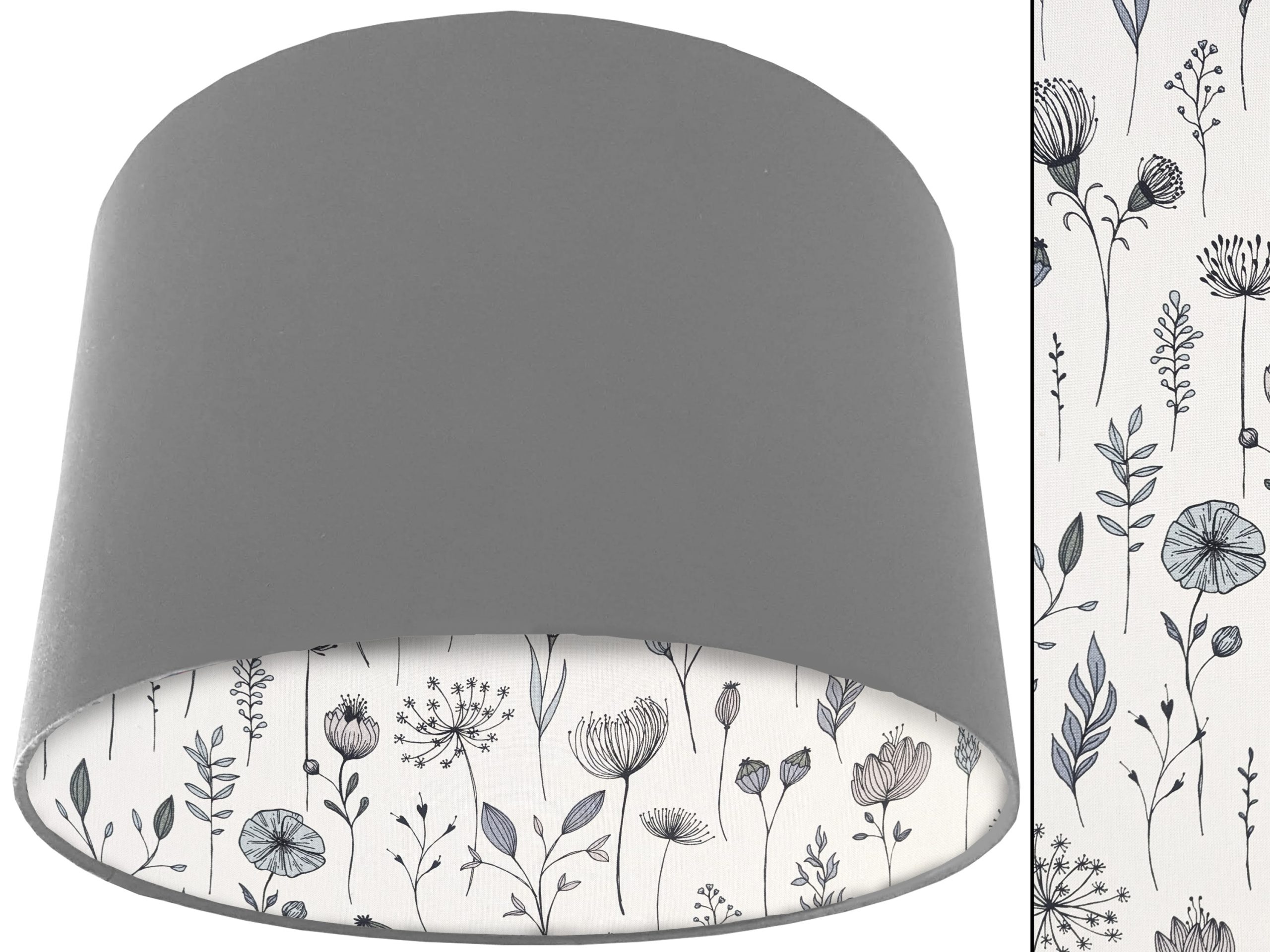 Wildflower Scandi Lampshade, Scandinavian Home Interior