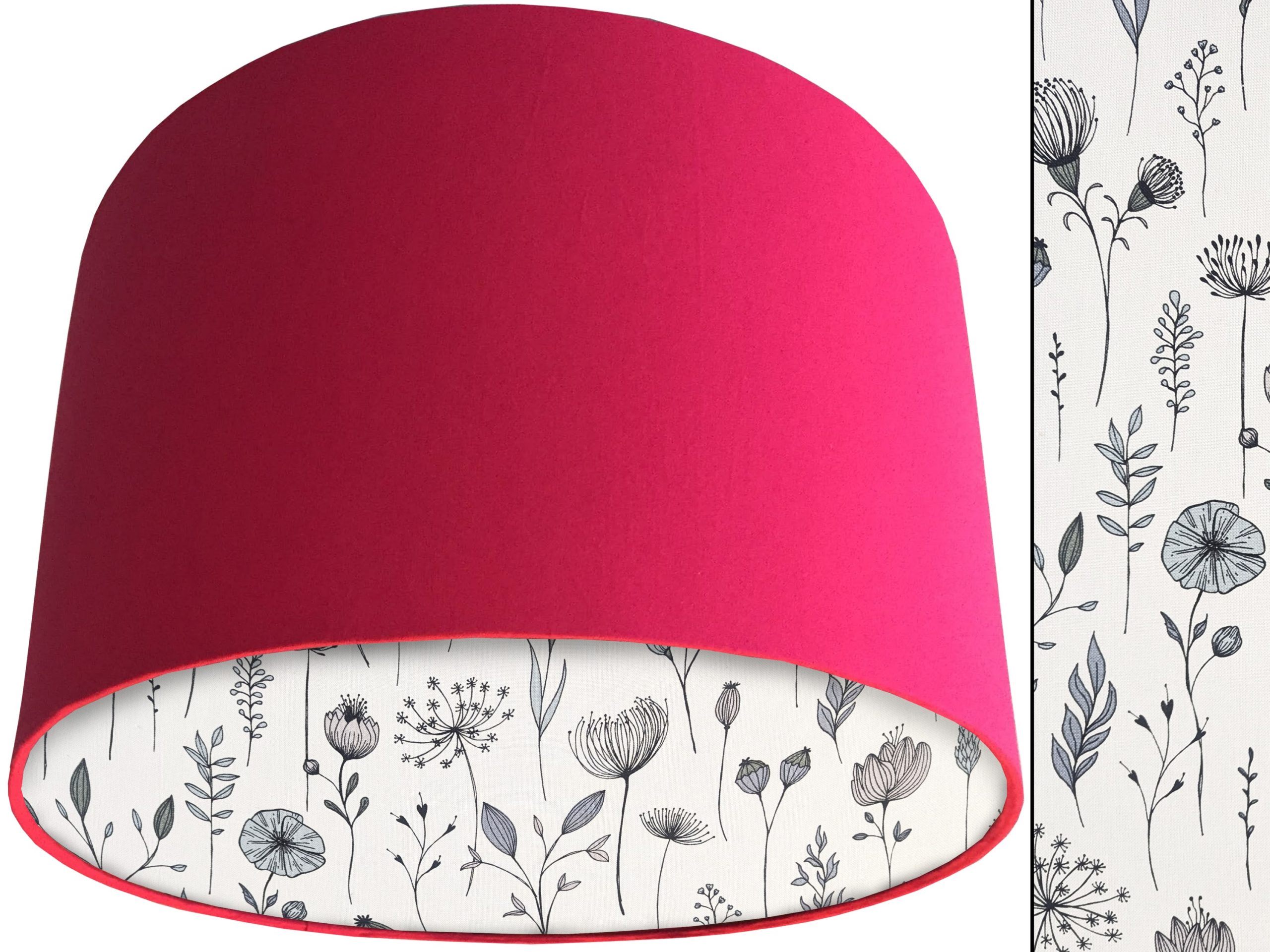 Wildflower Scandi Lampshade, Scandinavian Home Interior
