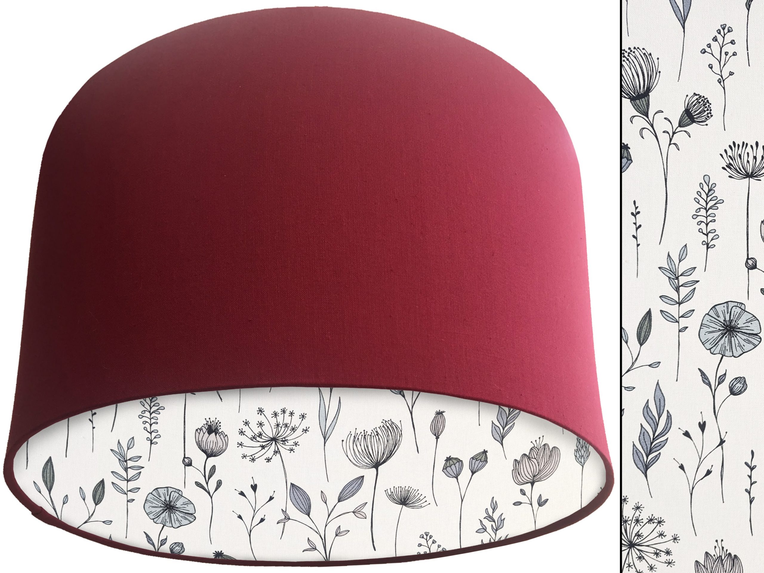 Wildflower Scandi Lampshade, Scandinavian Home Interior