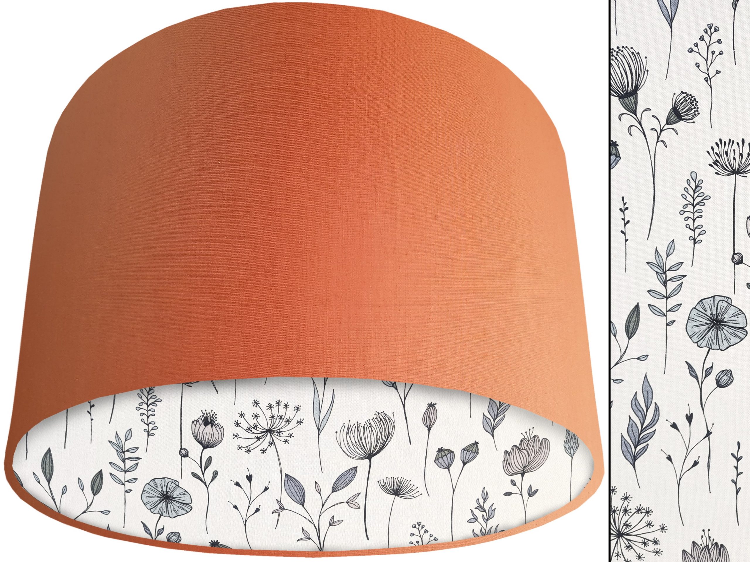 Wildflower Scandi Lampshade, Scandinavian Home Interior