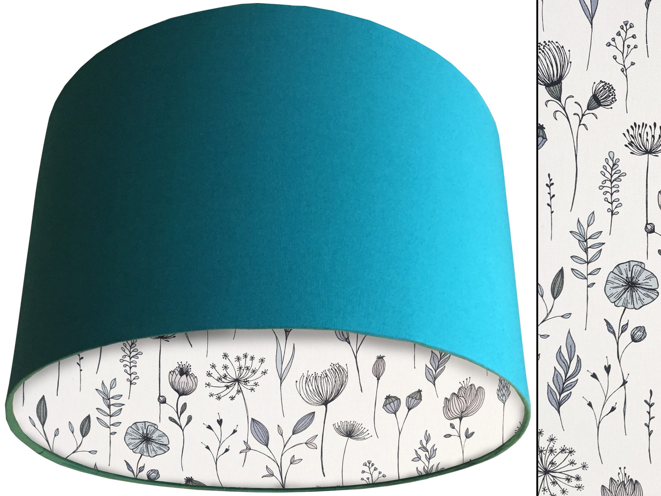 Wildflower Scandi Lampshade, Scandinavian Home Interior