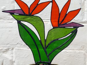 Stained Glass Tropical Plant - Bird of Paradise