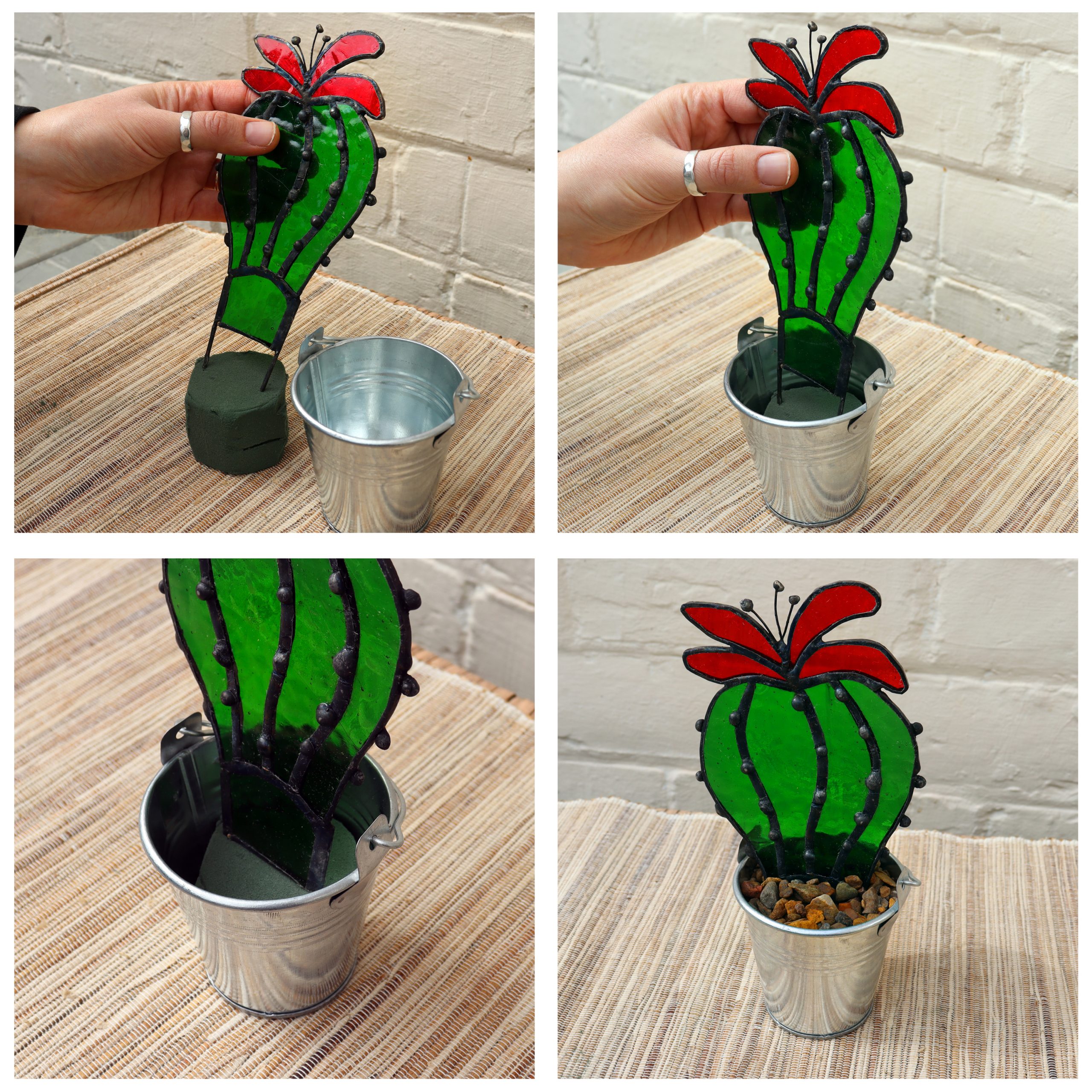 Stained Glass Cactus Plant