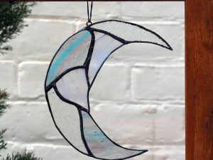 Moon Stained Glass Suncatcher