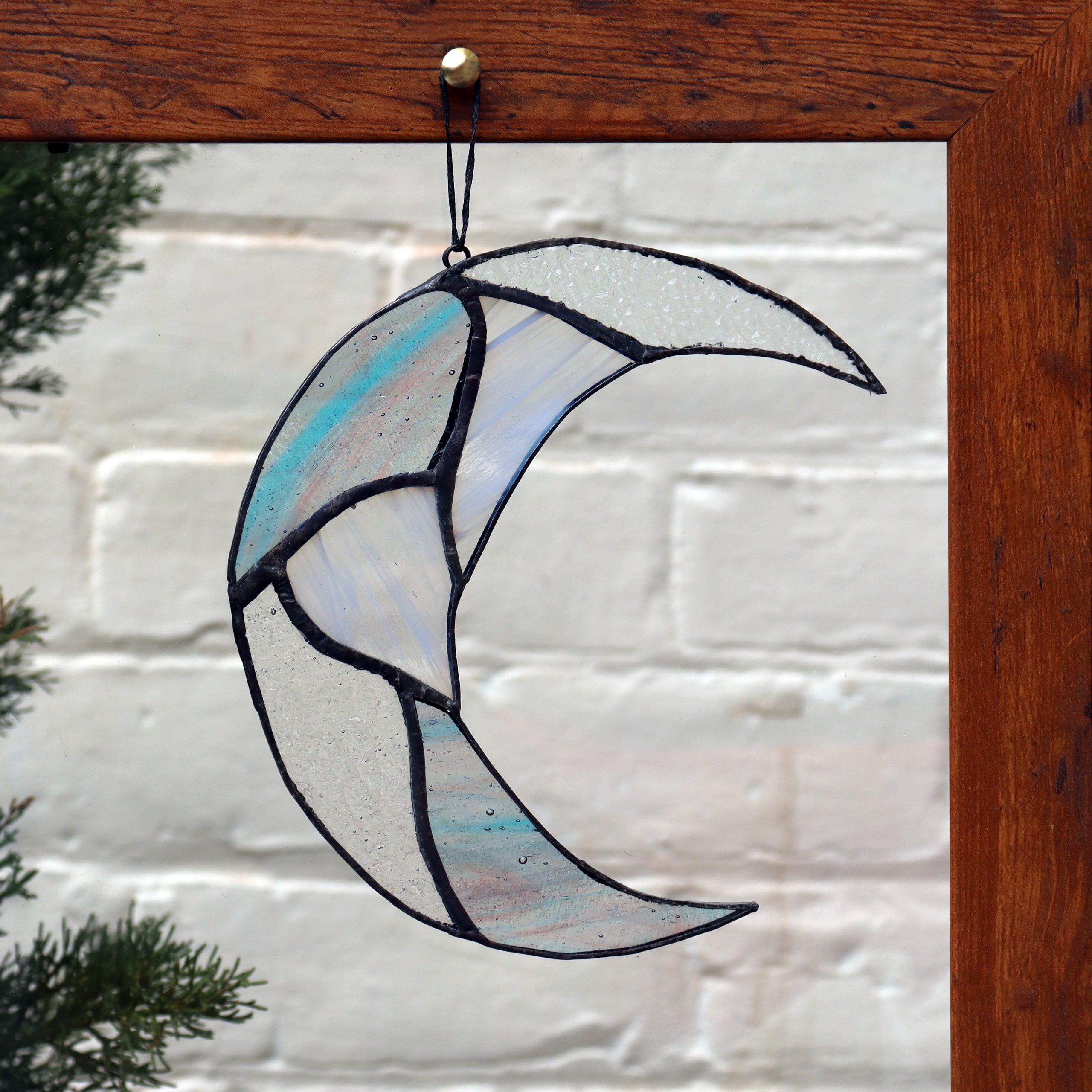 Moon Stained Glass Suncatcher