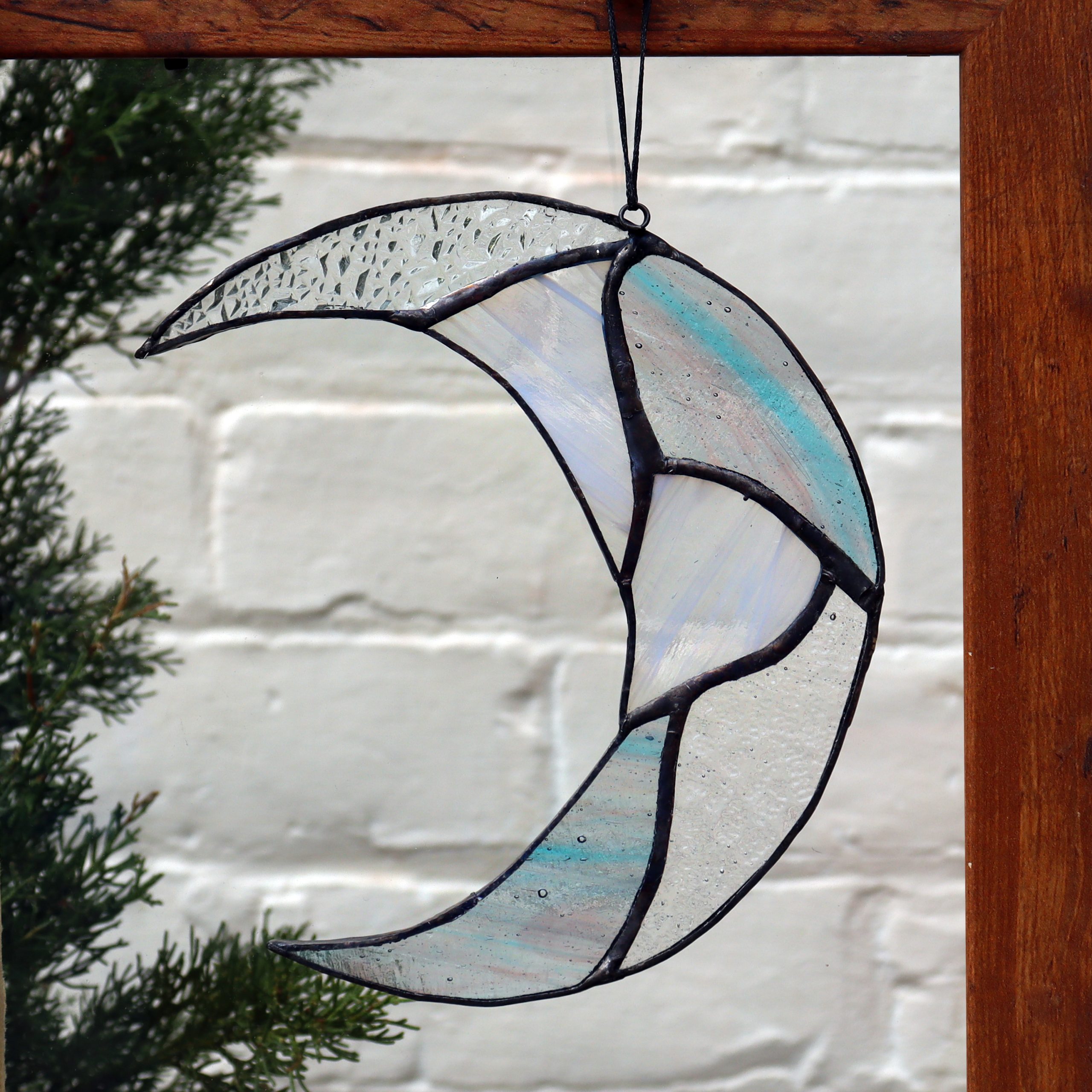 Moon Stained Glass Suncatcher