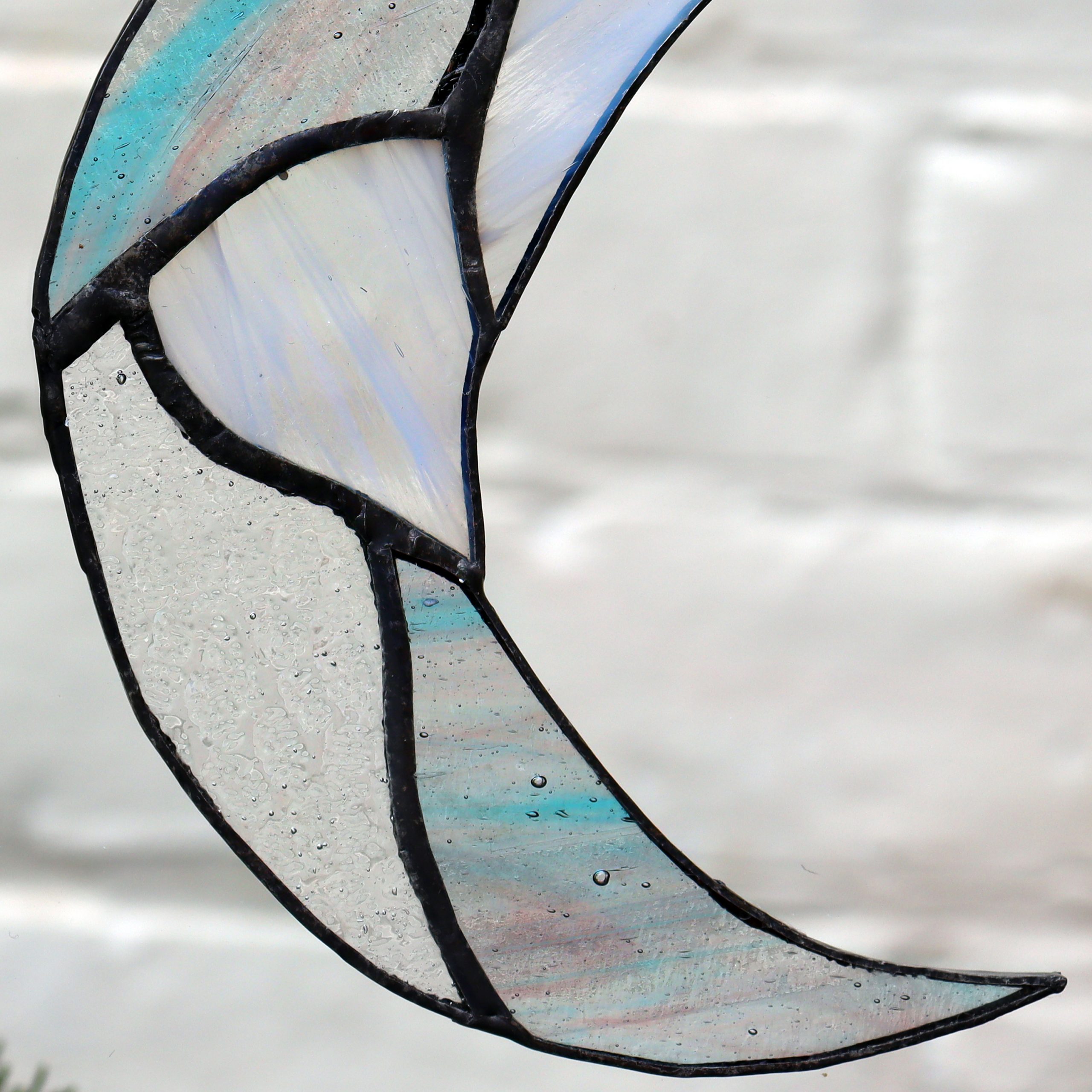 Moon Stained Glass Suncatcher