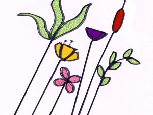 Stained Glass Wildflower Bouquet